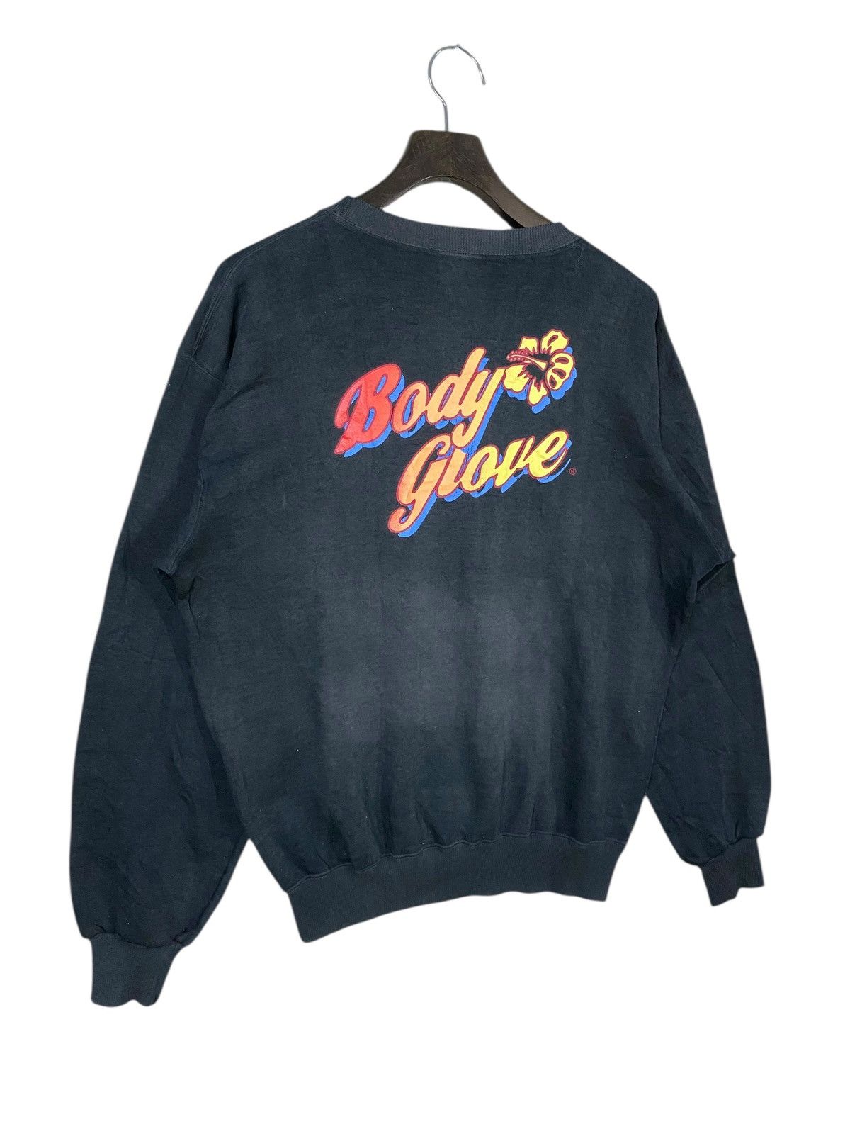 Body Glove Vintage 90s body glove sweatshirt back hit distressed Size US L / EU 52-54 / 3 - 2 Thumbnail