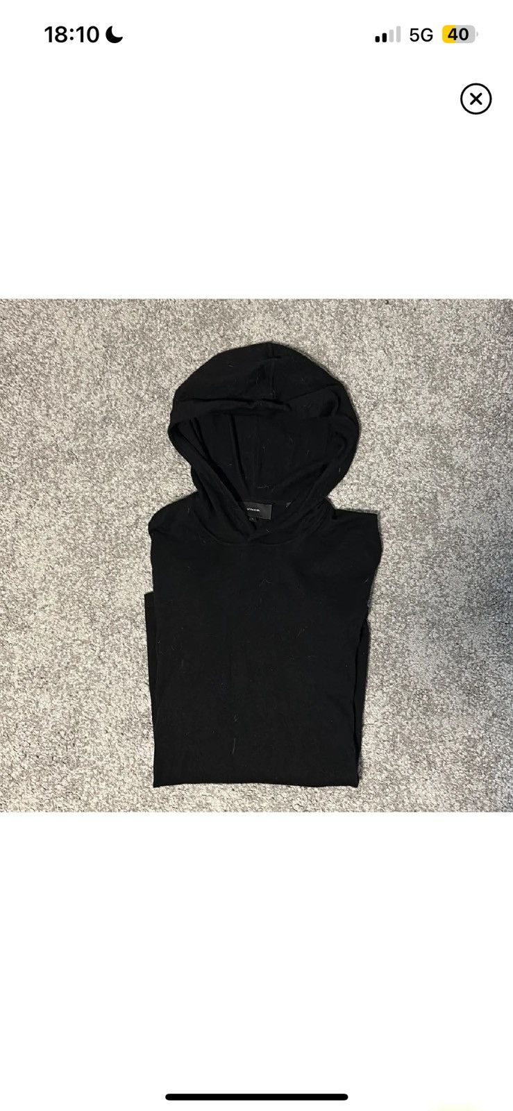 image of Vince Cashmere/wool Hoodie in Black, Men's (Size Small)