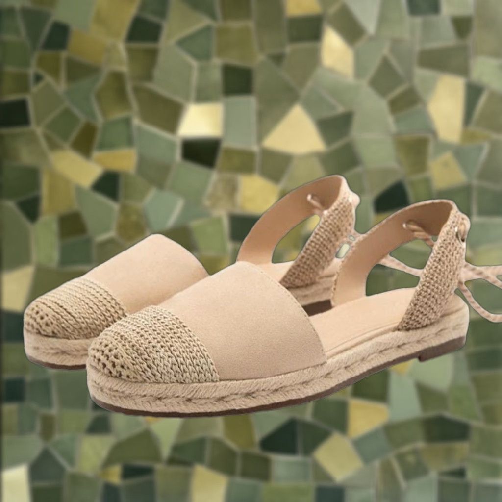 Zara ZARA Flat Women Espadrille Woven Lace-Up Rope Strap Cream Tan Linen 7 Womens Spring Summer Casual Flat Size US 7 / IT 37 - 1 Thumbnail