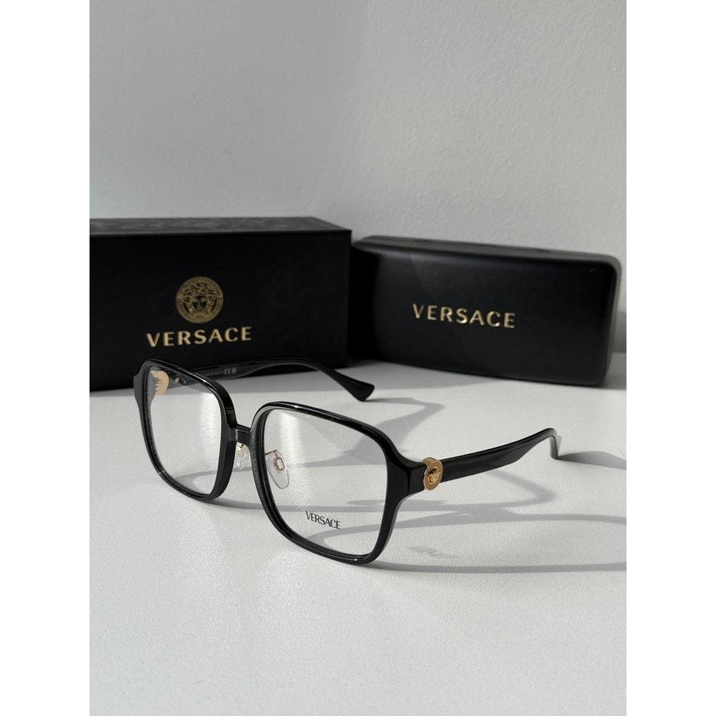Versace NEW Versace VE3333-D Black Square Eyeglasses Frames Size ONE SIZE - 3 Thumbnail