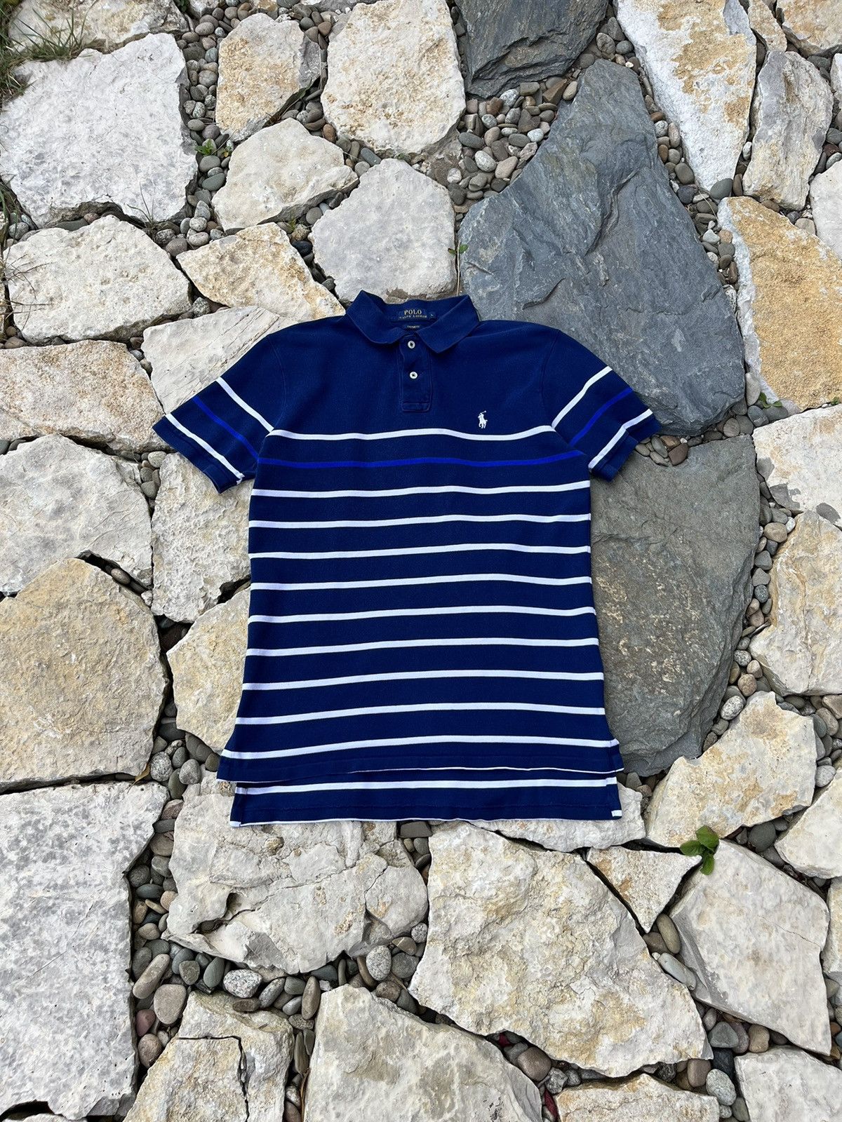 Polo Ralph Lauren × Ralph Lauren Polo Ralph Lauren striped tee t-shirt y2k chest small pony Size US L / EU 52-54 / 3 - 1 Thumbnail