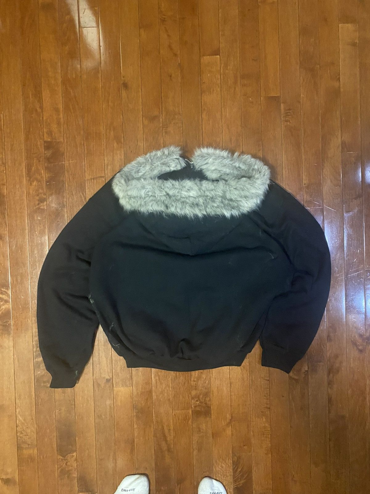 Designer × Japanese Brand × Vintage Grey Faux Fur Hoodie Size US M / EU 48-50 / 2 - 3 Thumbnail