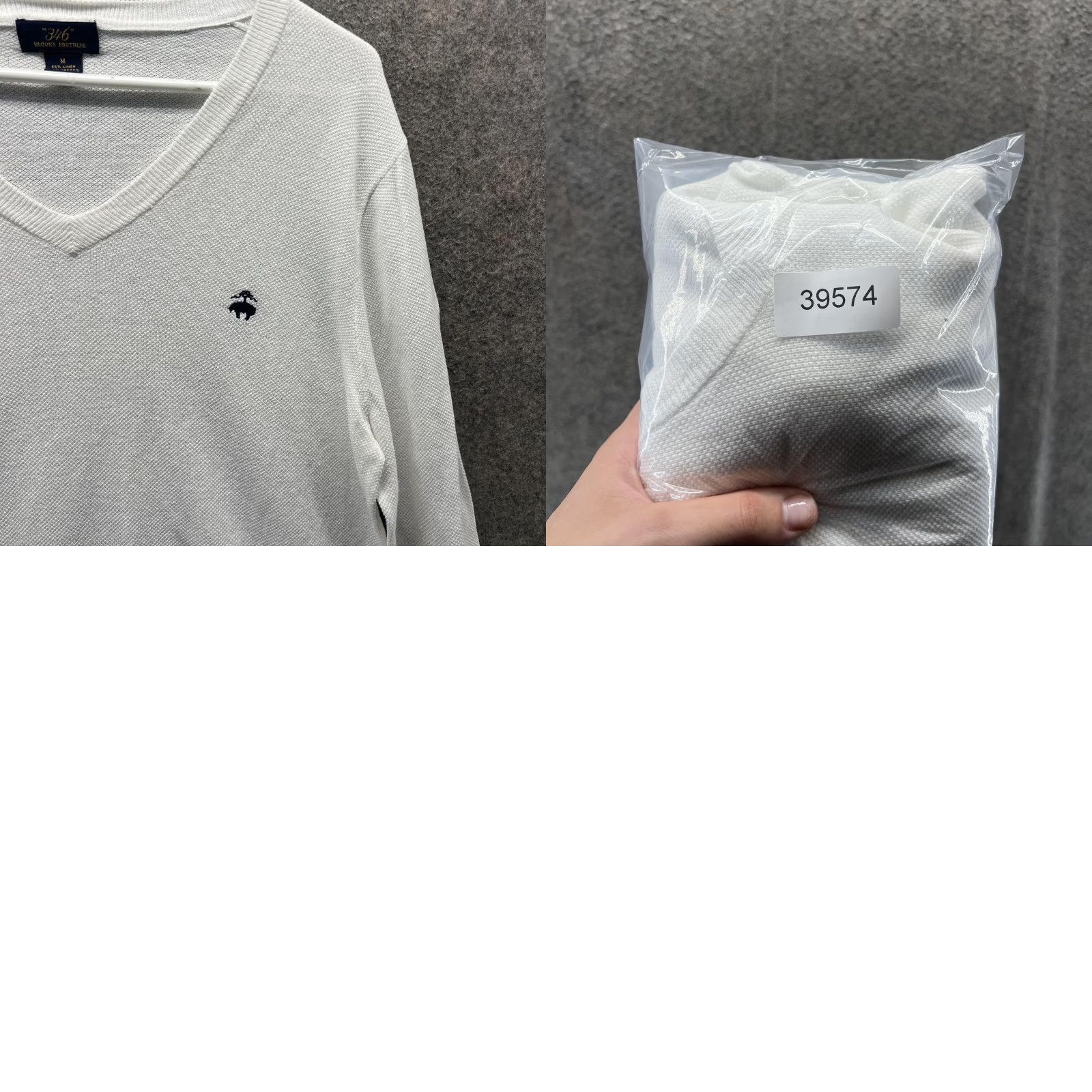 Brooks Brothers Brooks Brothers Sweater Women Medium White Linen Cotton V-Neck Lightweight Knit Pullover Size M / US 6-8 / IT 42-44 - 8 Thumbnail