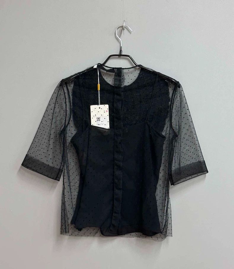 Dior Dior Mesh Top with Ruffled Detail-2505 Size XS / US 0-2 / IT 36-38 - 4 Thumbnail