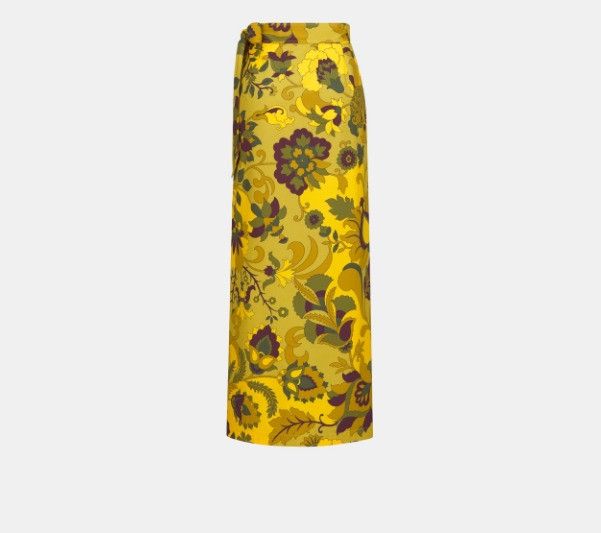 Dior o1w1db11124 Long Wrap Skirt in Multicolor Size 25" / US 0 / IT 36 - 2 Thumbnail