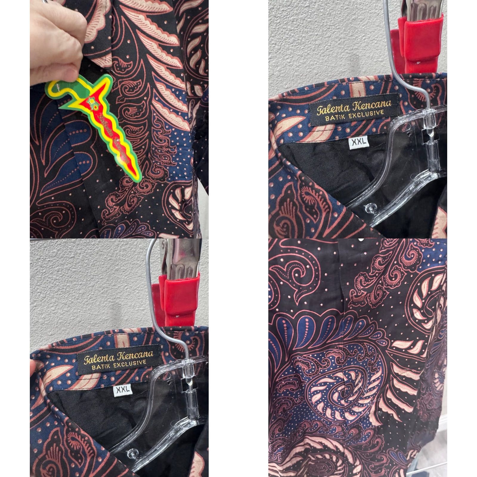 Nique NWT Talenta Kenana Batik Unique SHORT SLEEVE BUTTON UP SHIRT 2XL XXL Mens Multicolor Batik Kenana NWT Talenta Shirt Size US XXL / EU 58 / 5 - 8 Thumbnail