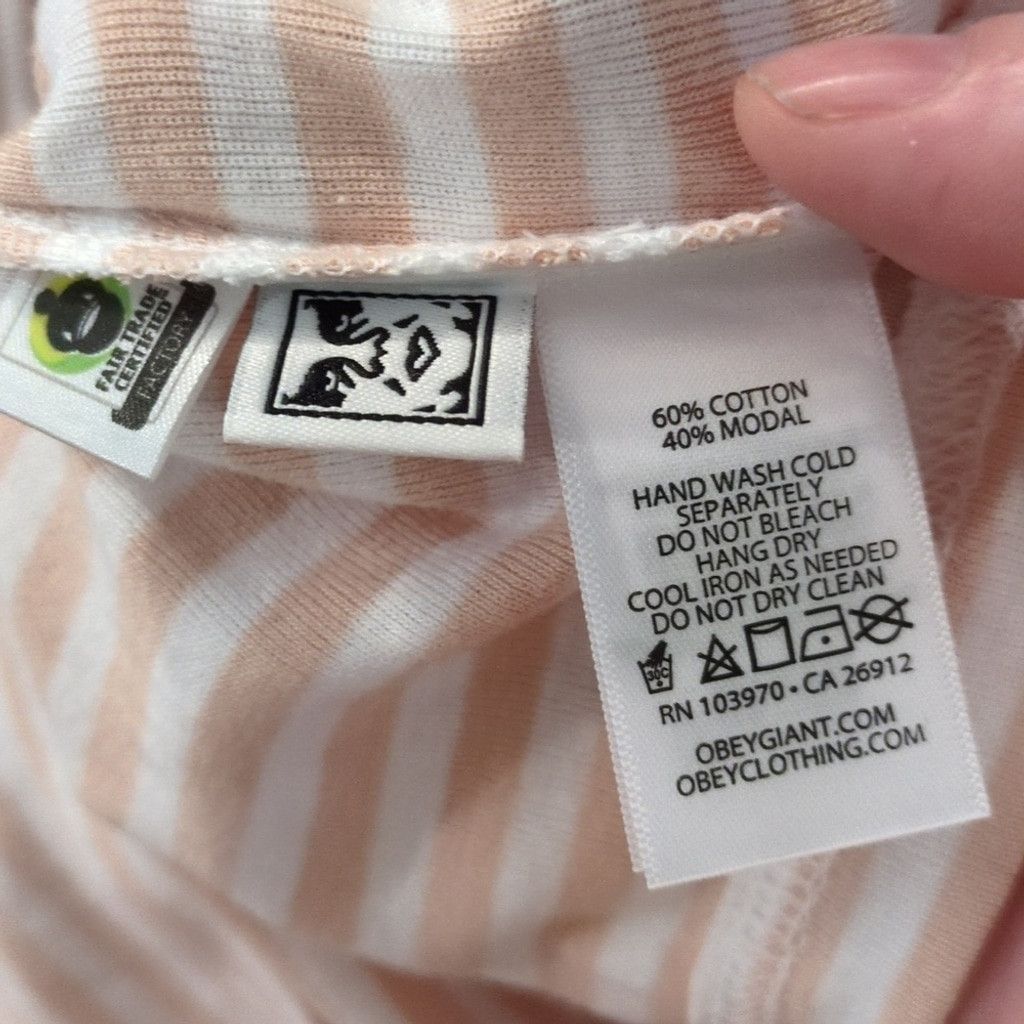 Obey Obey Sunny Stripped Rosa Striped Tank Size Small Size S / US 4 / IT 40 - 4 Thumbnail