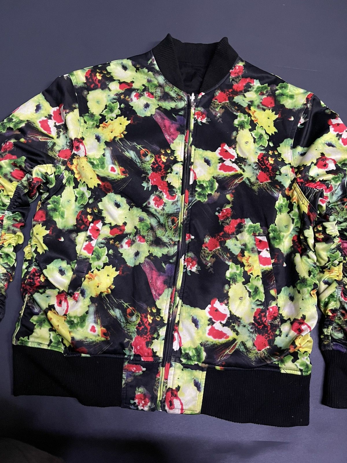 Designer × Japanese Brand RARE Designer Sureve Flora Black Over Print Bomber Jacket Size US L / EU 52-54 / 3 - 7 Thumbnail