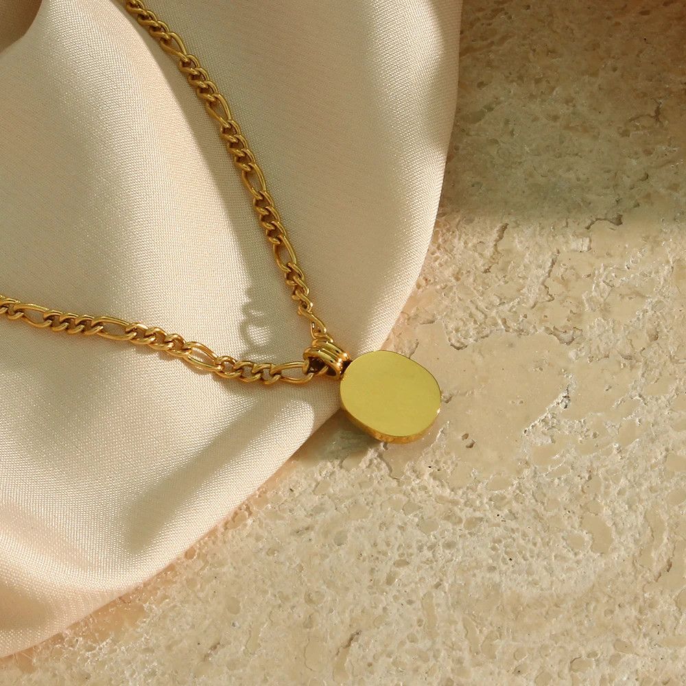 Jewelry × Vintage Figaro Chain Oval Natural Amazonite Stone Size ONE SIZE - 6 Thumbnail