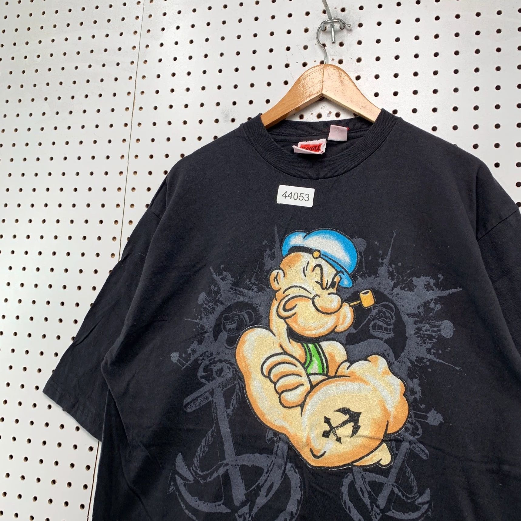 Vintage VINTAGE Y2K Justice Graphic Shirt Mens 2XL Black Cartoon Sailor Man Anchor Size US XXL / EU 58 / 5 - 4 Thumbnail