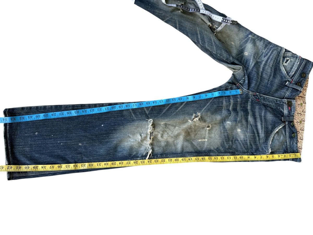 Edwin Vintage Edwin 503 Blue Trip Distress 🎌💥 Size US 34 / EU 50 - 6 Thumbnail