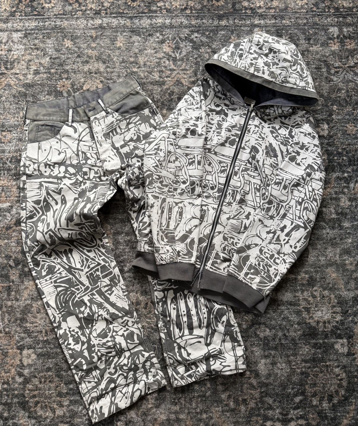 Abstract V2 Denim Zip up & Denim Pants