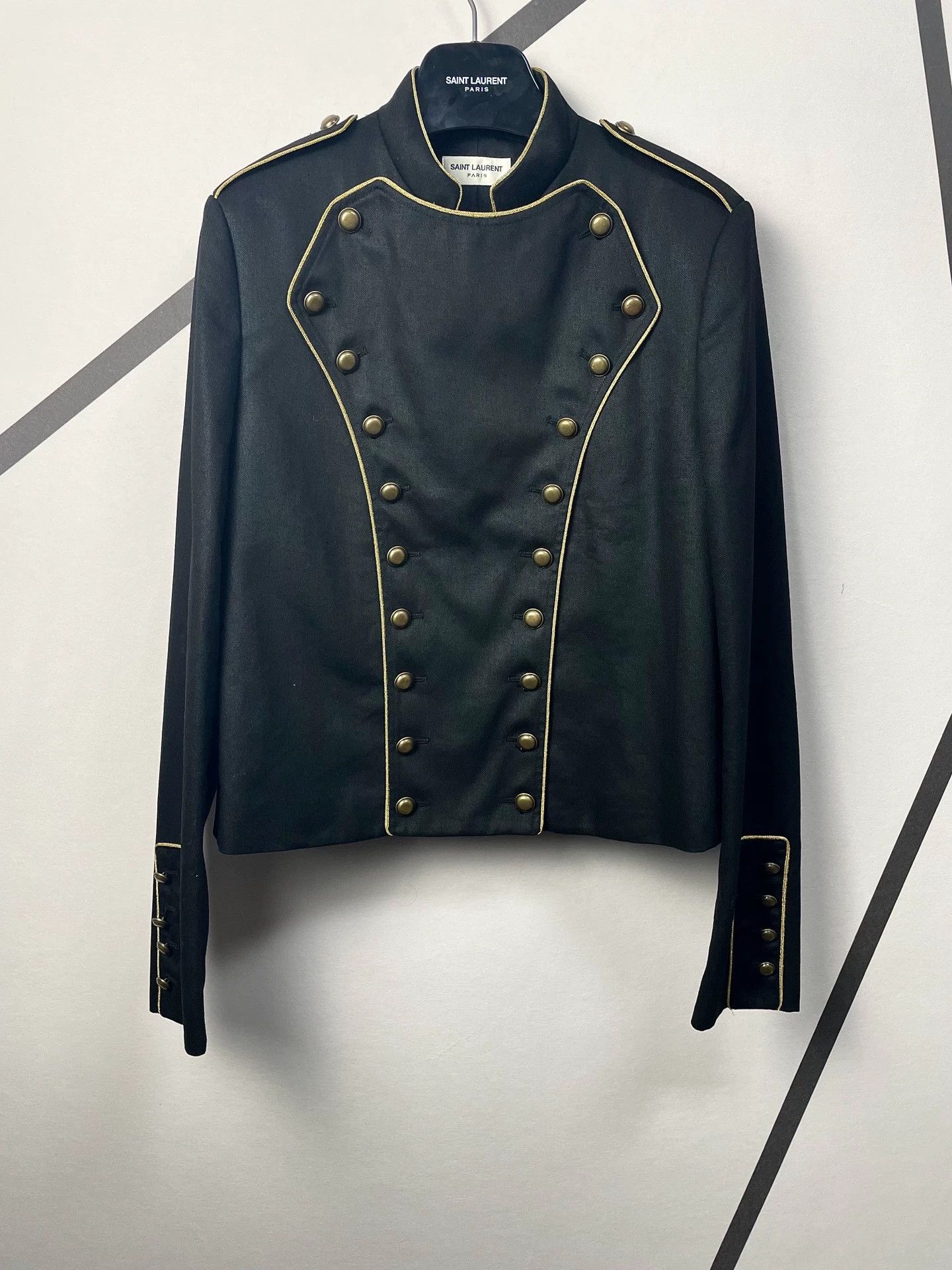 Saint Laurent Paris Authentic Saint Laurent SLP Double-Breasted Military Jacket Size US M / EU 48-50 / 2 - 1 Thumbnail