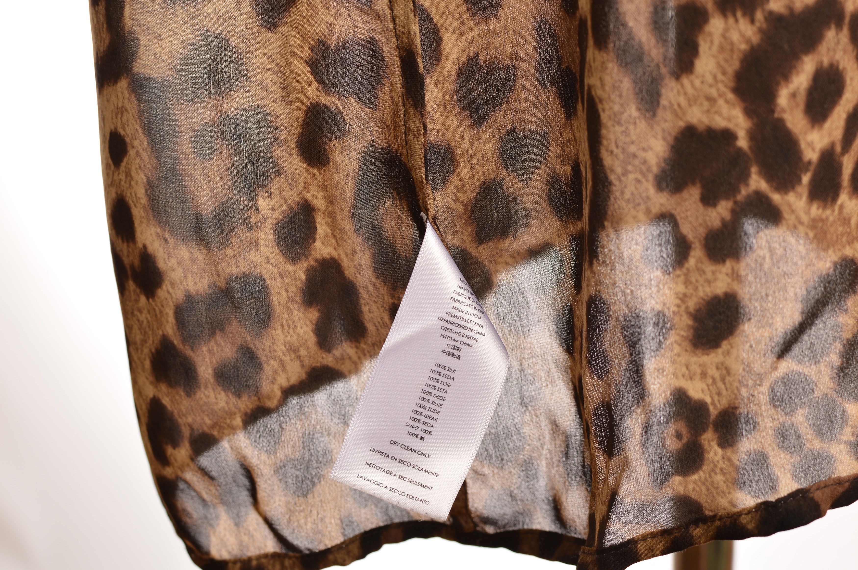 Michael Kors Michael Kors Animal Leo Leopard Print Silk Button Shirt Size L / US 10 / IT 46 - 6 Thumbnail
