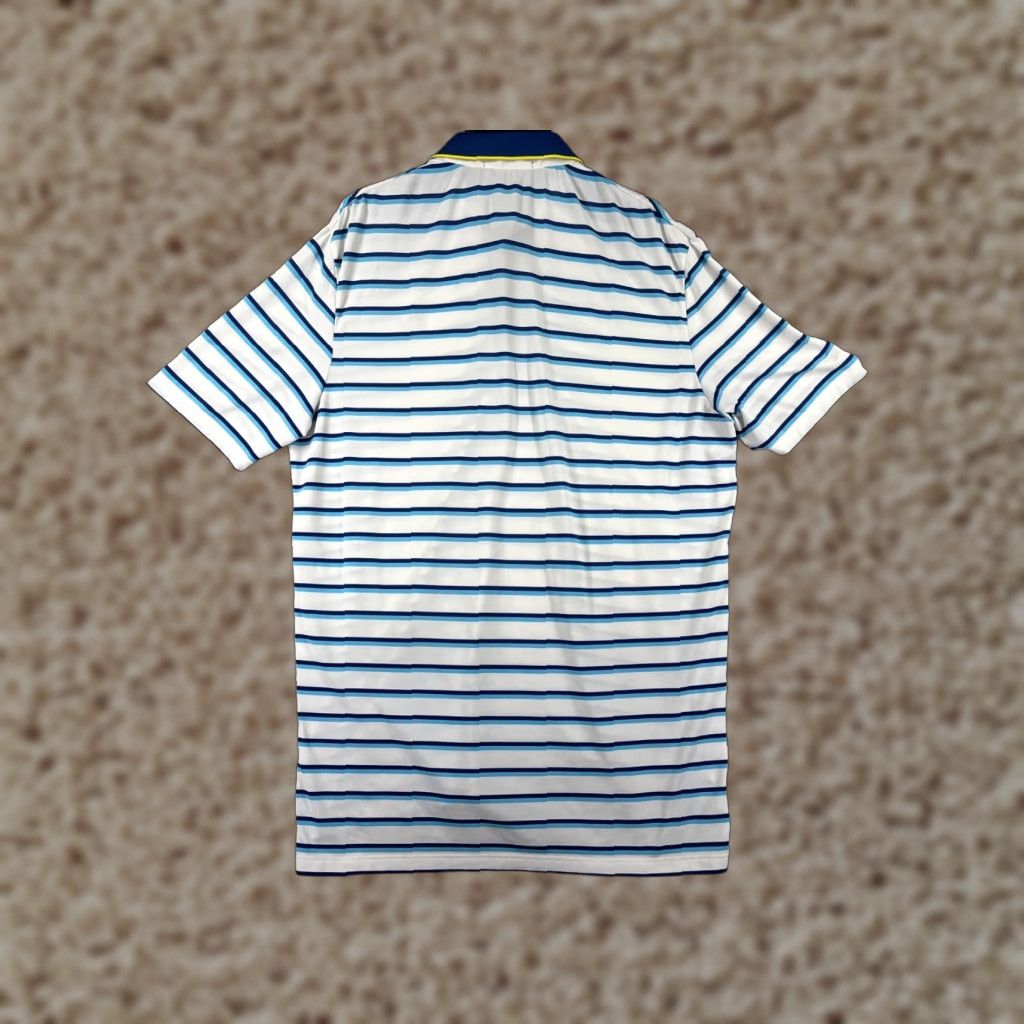 Vintage Greyson Polo Shirt Men Medium Blue White Stripe Golf Cotton Blend Outdoor Size US M / EU 48-50 / 2 - 1 Thumbnail