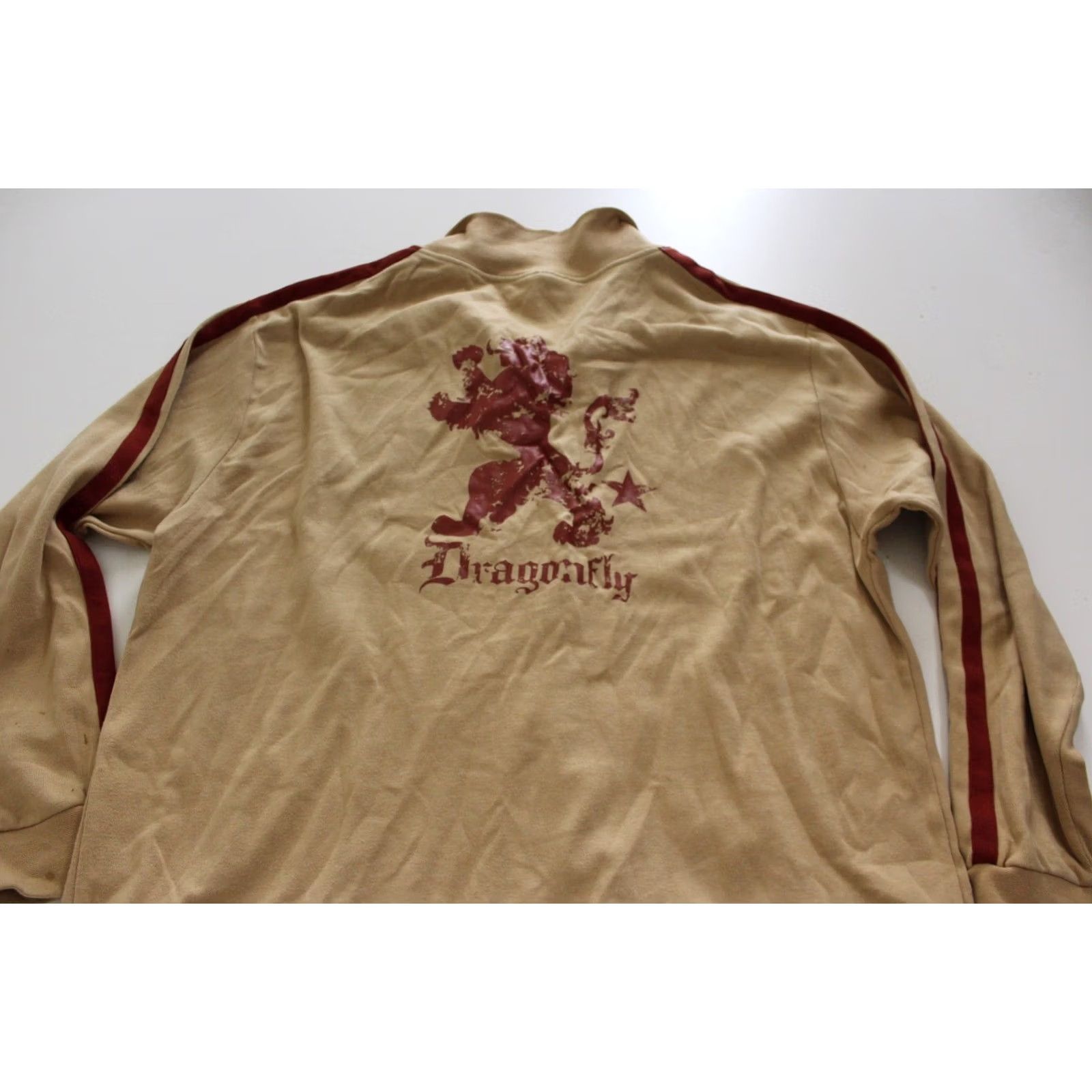 Vintage Dragonfly Track SWEATER Large L Mock Zippered Back Panel Mens Size US L / EU 52-54 / 3 - 5 Thumbnail