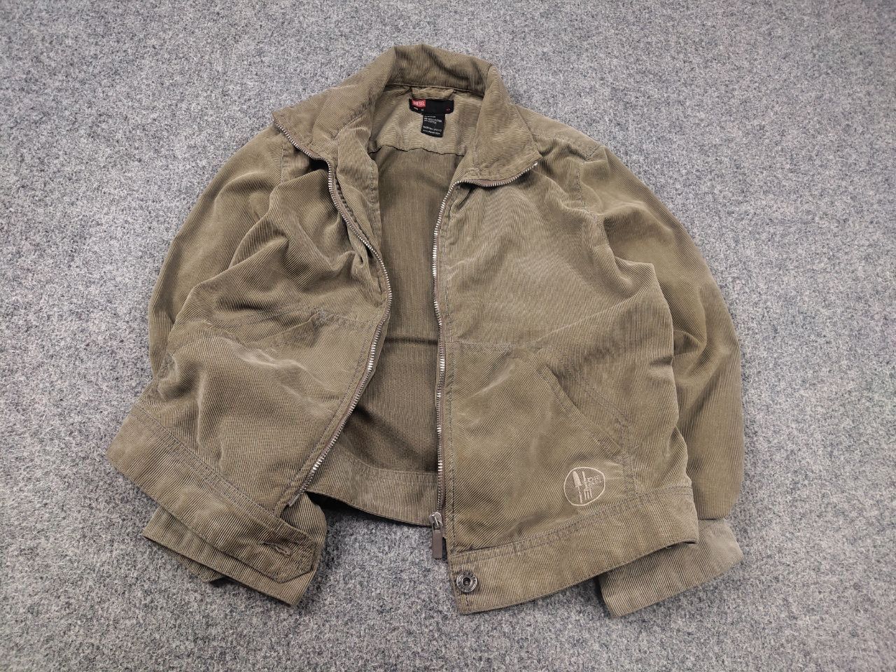 Diesel Vintage 90's Diesel corduroy Cropped jacket zip Long sleeve Size M / US 6-8 / IT 42-44 - 2 Thumbnail