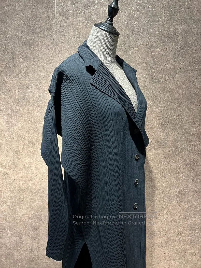 Issey Miyake Issey Miyake Long Pleated Trench Coat Size M / US 6-8 / IT 42-44 - 4 Thumbnail