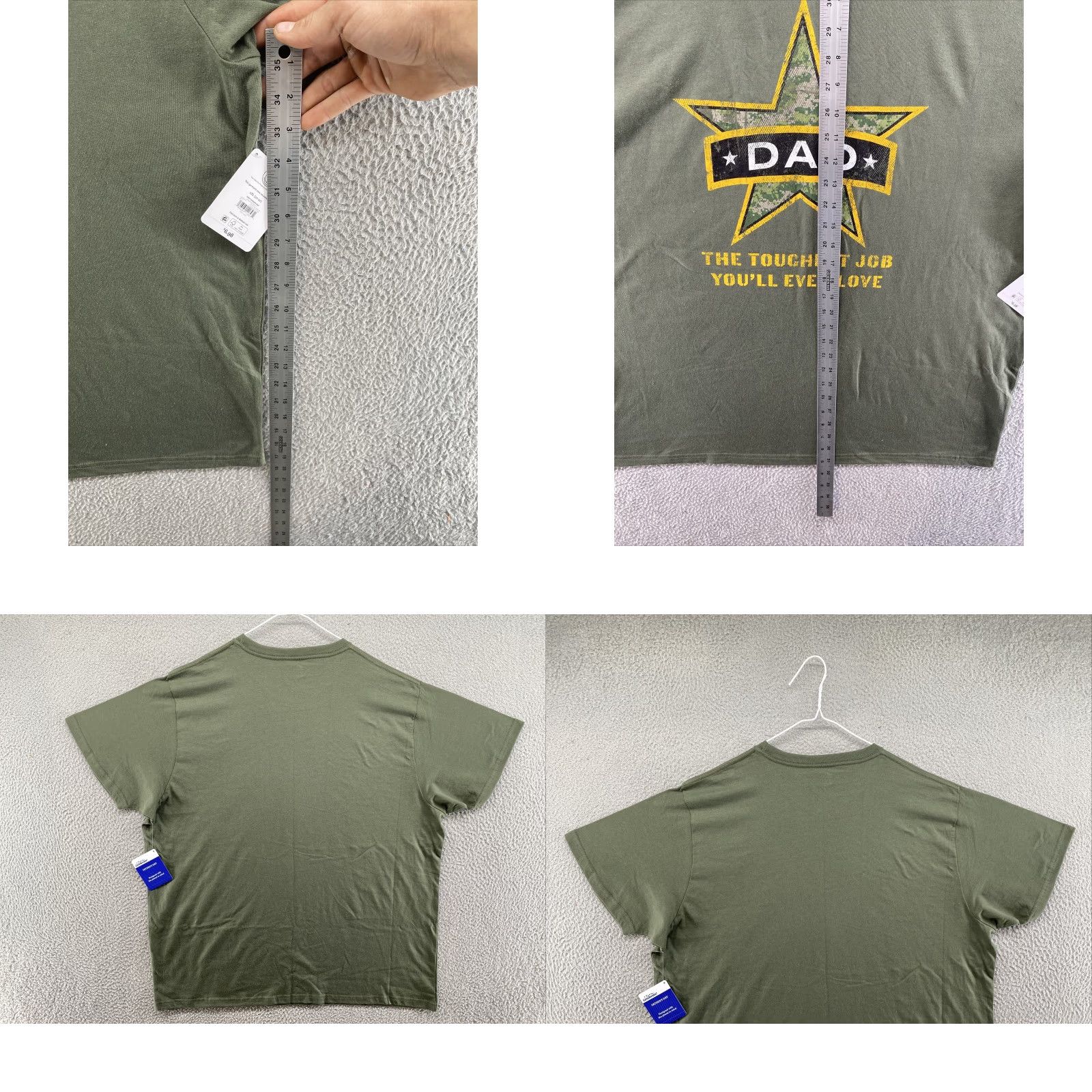 Vintage Dad T-Shirt Army Green Yellow Mens 2XL All Seasons Graphic Way To Celebrate Shirt Size US XXL / EU 58 / 5 - 8 Thumbnail