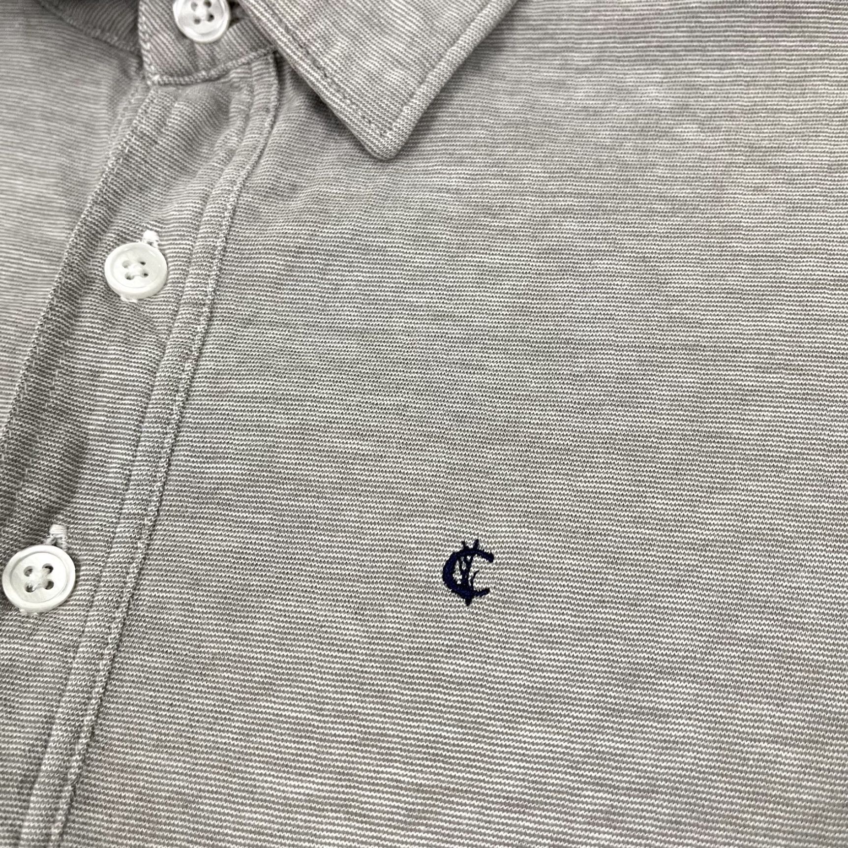 Vintage Criquet Polo Shirt Men Large Heather Gray Knit Organic Cotton Casual Preppy Golf Size US L / EU 52-54 / 3 - 3 Thumbnail