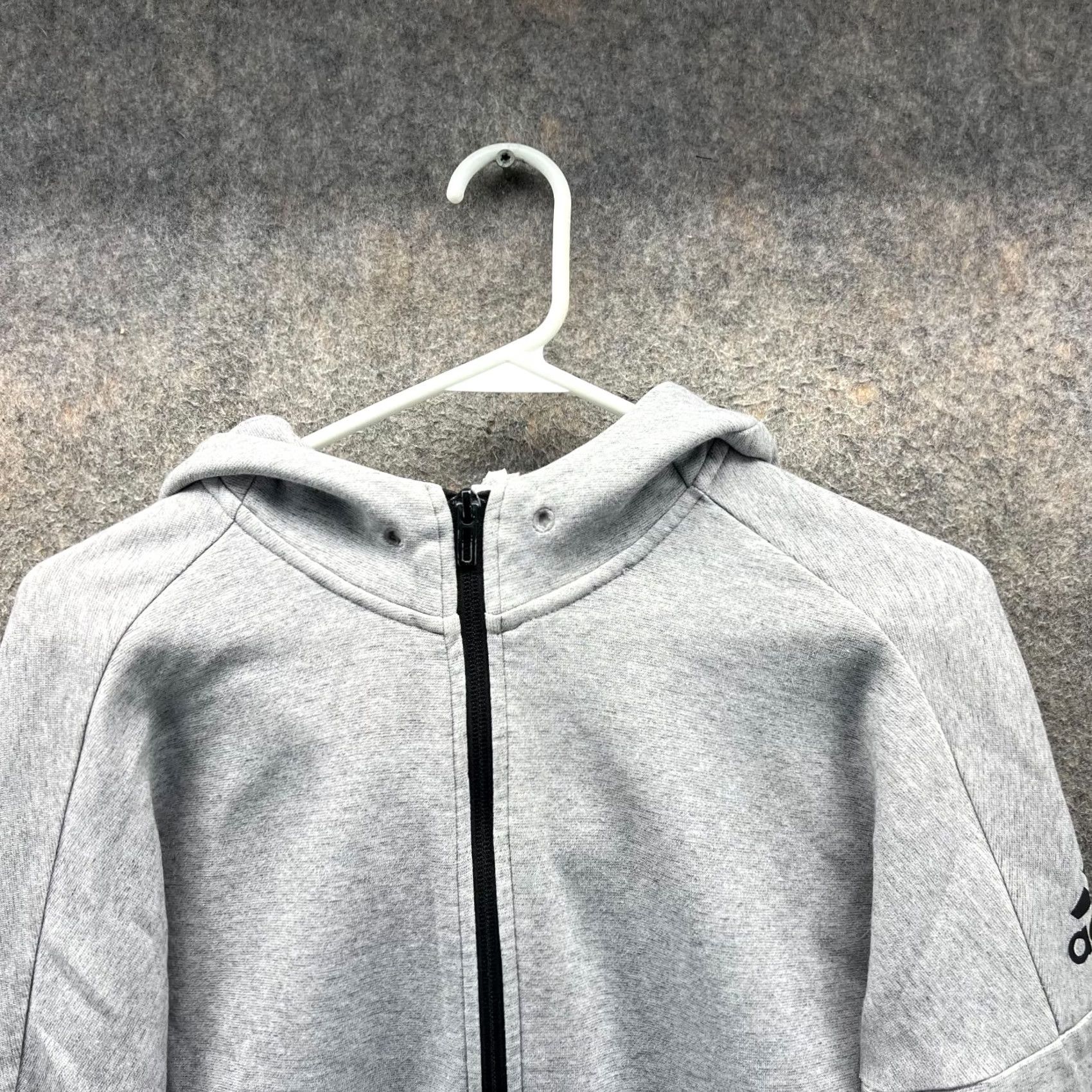 Adidas Adidas Jacket Women Small Heather Gray Full Zip ID Stadium Hoodie Fleece Trefoil Size S / US 4 / IT 40 - 5 Thumbnail