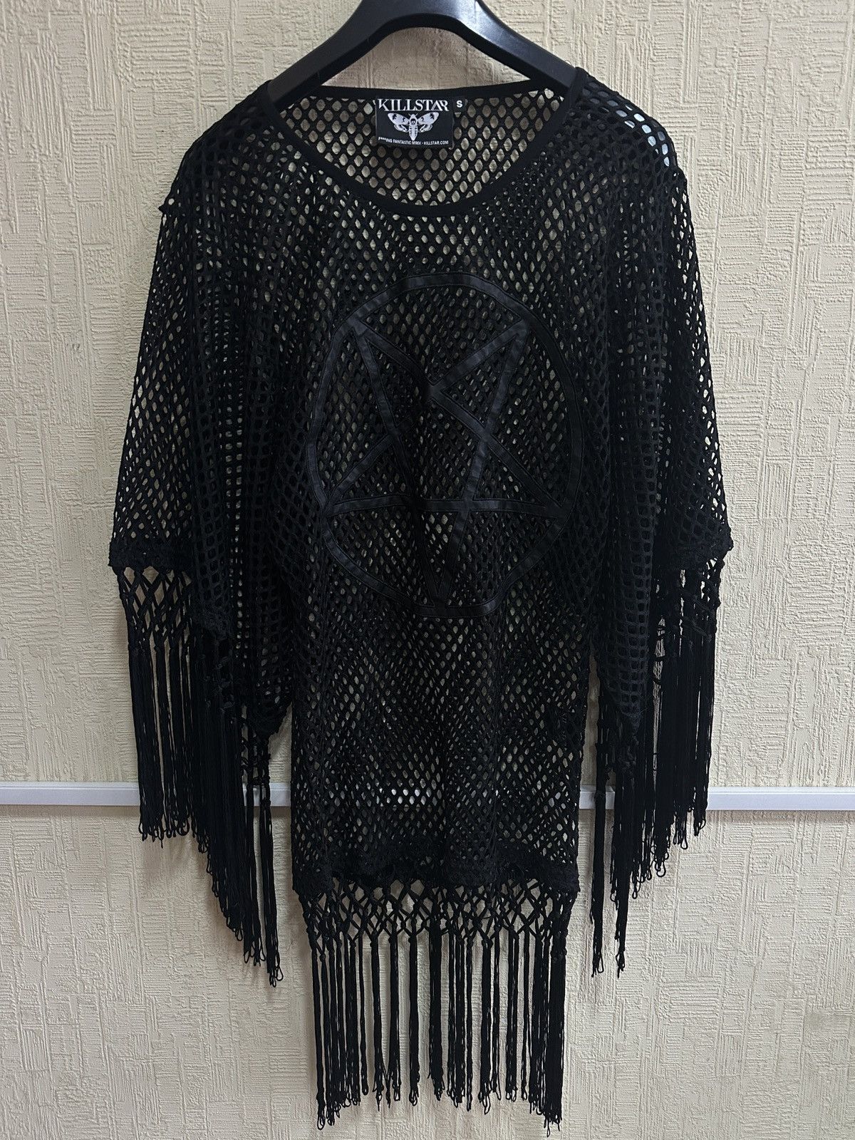Killstar Killstar Omen Pentagram Mesh Kimono Dress Black Size S-M Size S / US 4 / IT 40 - 10 Thumbnail