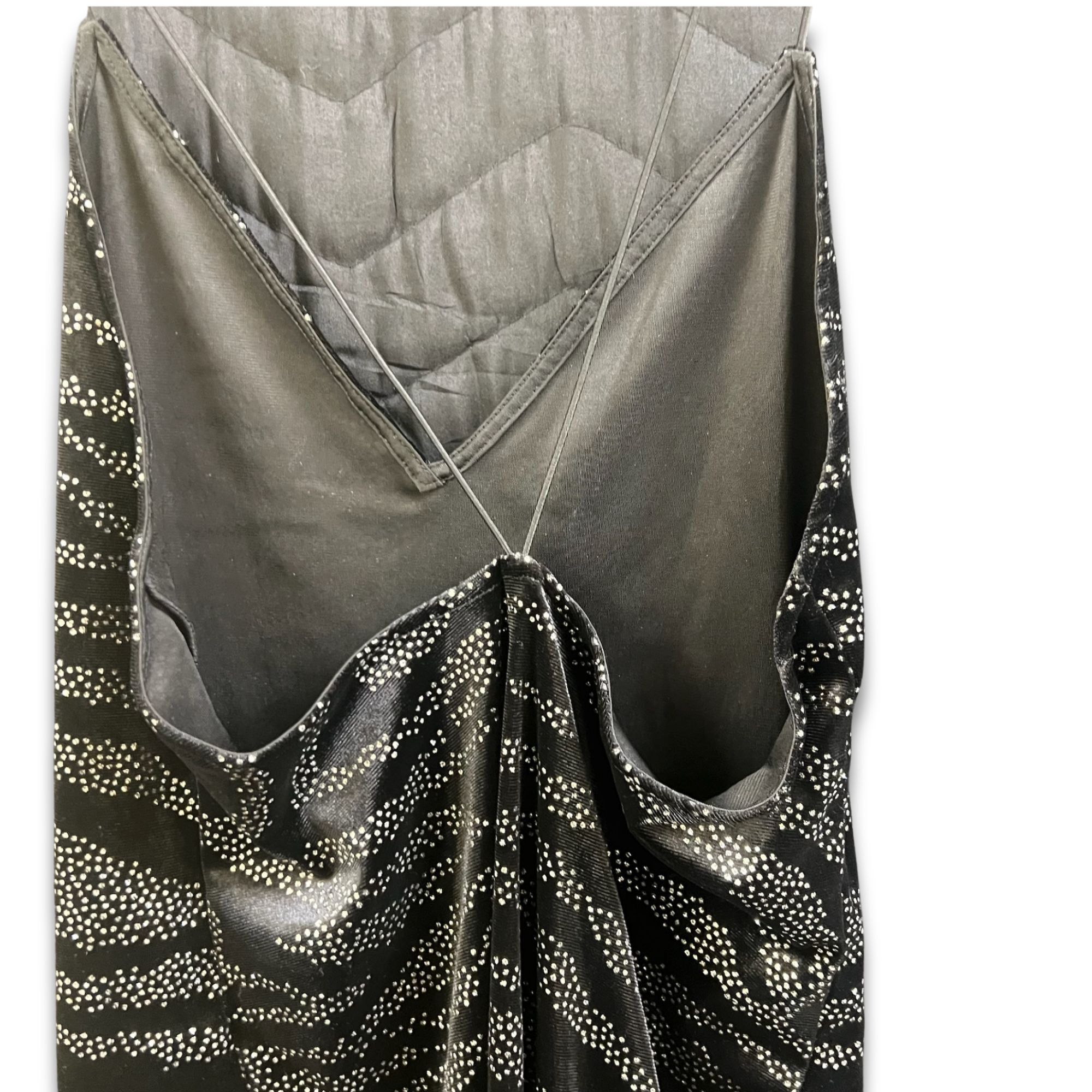 H&M H&M Black & Silver Pattern Dress - Size L - Sleek & Stylish Size L / US 10 / IT 46 - 5 Thumbnail