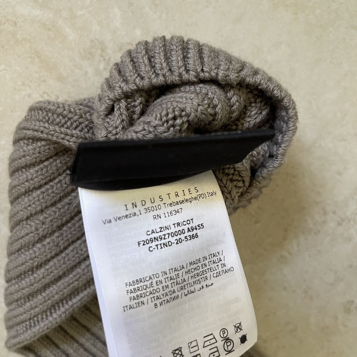 Moncler × Rick Owens MONCLER + RICK OWENS Thigh High Stocking in Dust Size ONE SIZE - 9 Thumbnail