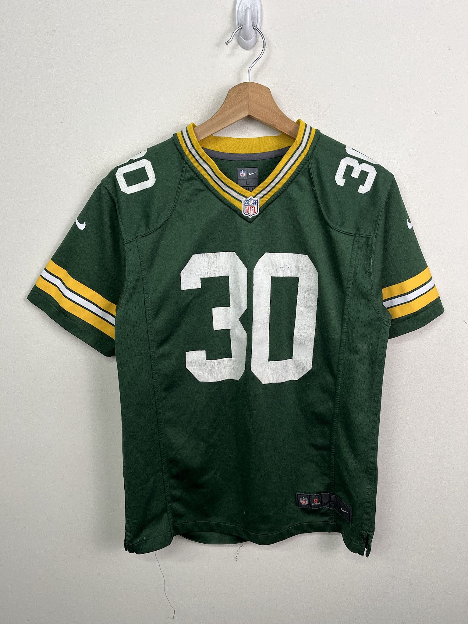 NFL Vintage Green Bay Packers Jersey Huhn #30 Jersey NFL Football Jersey Size S (kids L) Size US S / EU 44-46 / 1 - 1 Thumbnail
