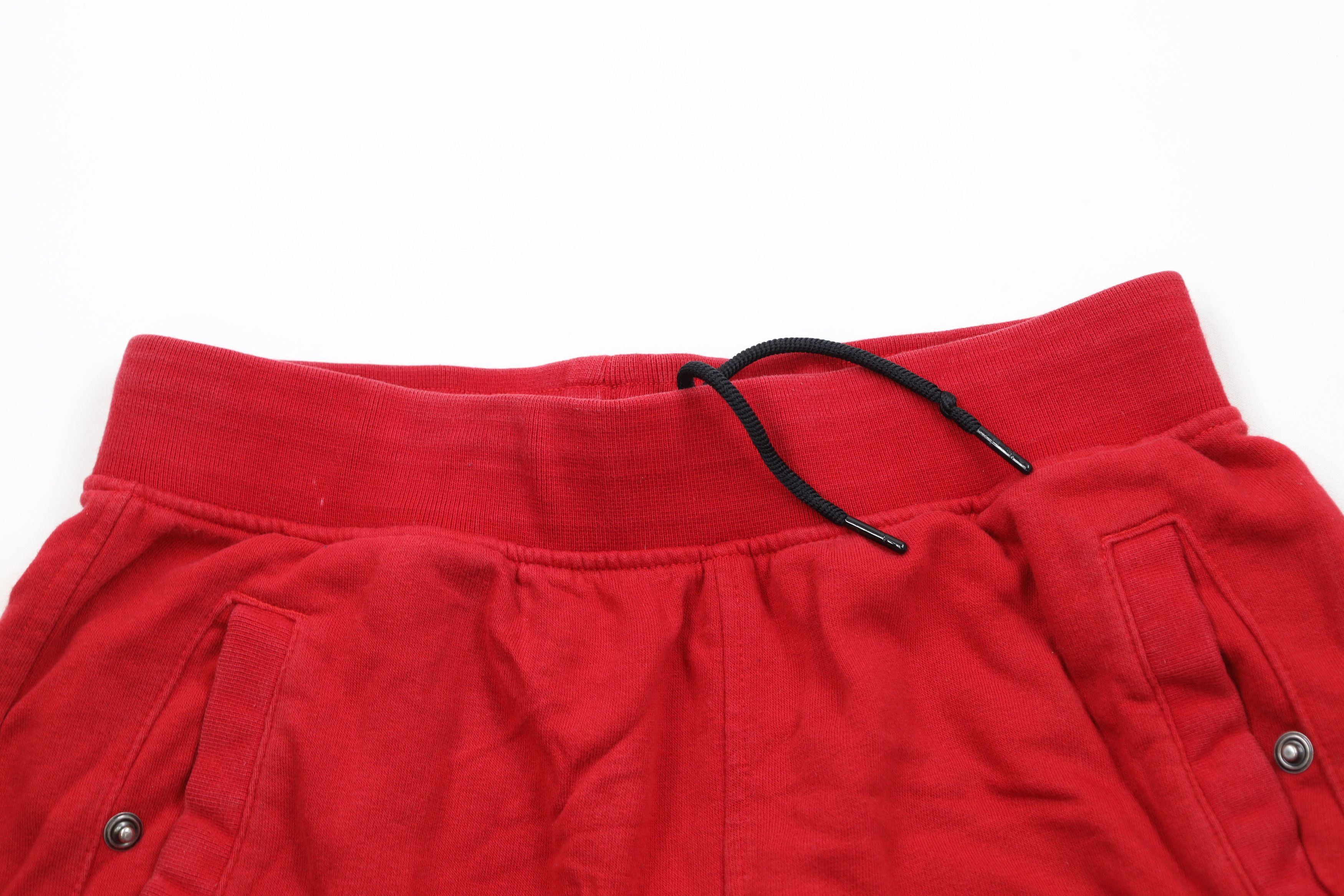 Nike × Vintage Vintage Nike Air Jordan French Terry Sweatpants Shorts Red Size US 32 / EU 48 - 2 Thumbnail