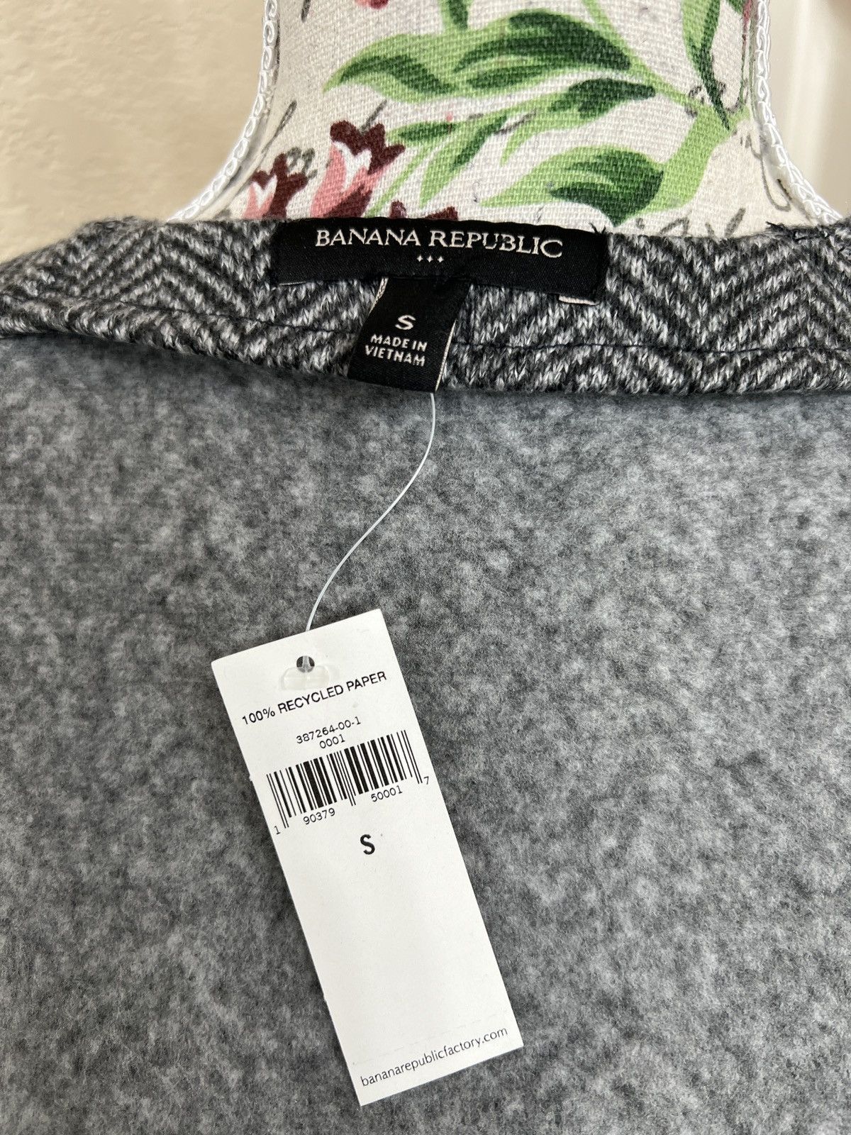 Banana Republic Banana Republic Gray Herringbone Collar jacket Size S / US 4 / IT 40 - 7 Thumbnail