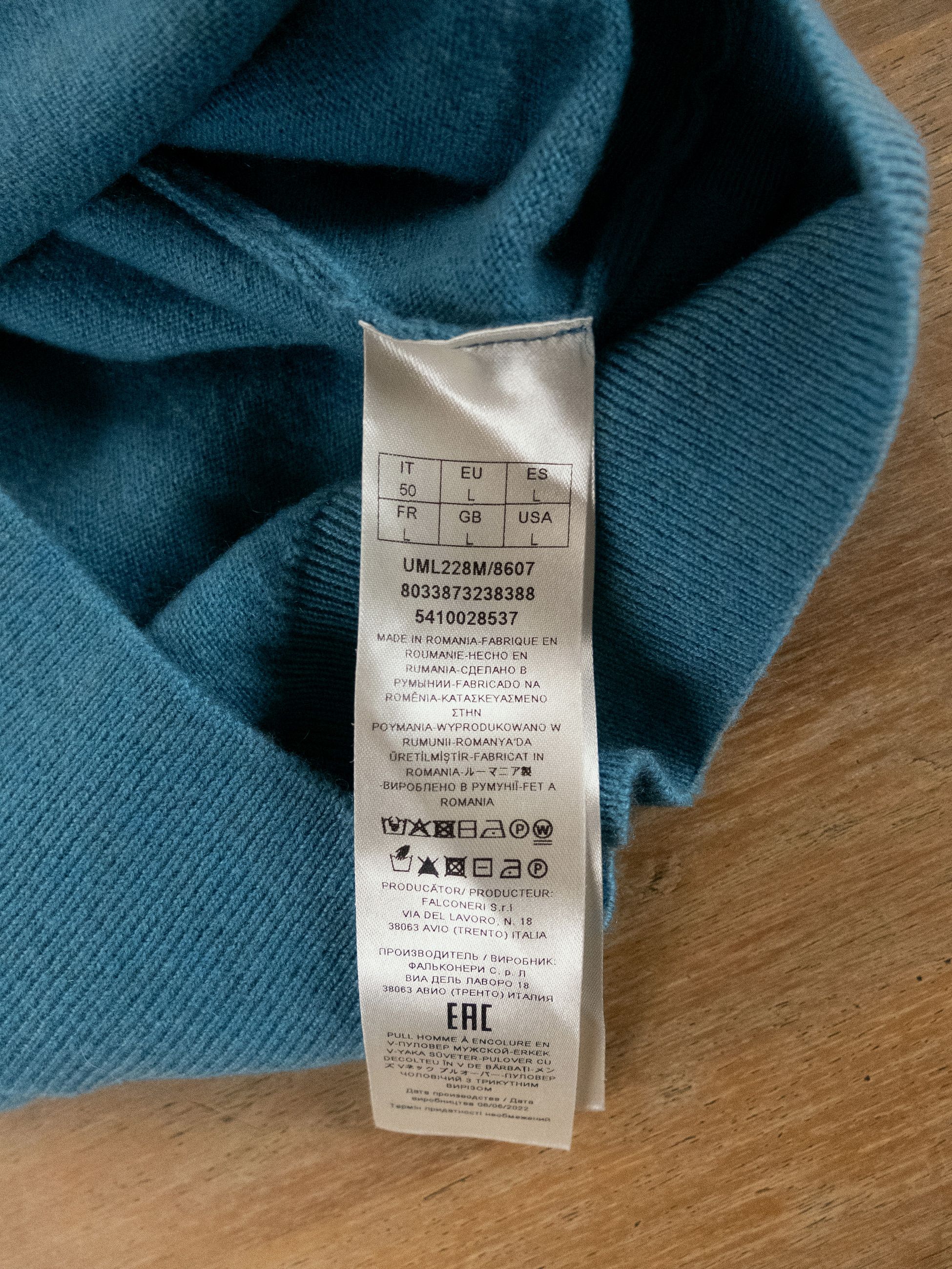 Other FALCONERI blue cashmere v-neck sweater Large Size US L / EU 52-54 / 3 - 4 Thumbnail