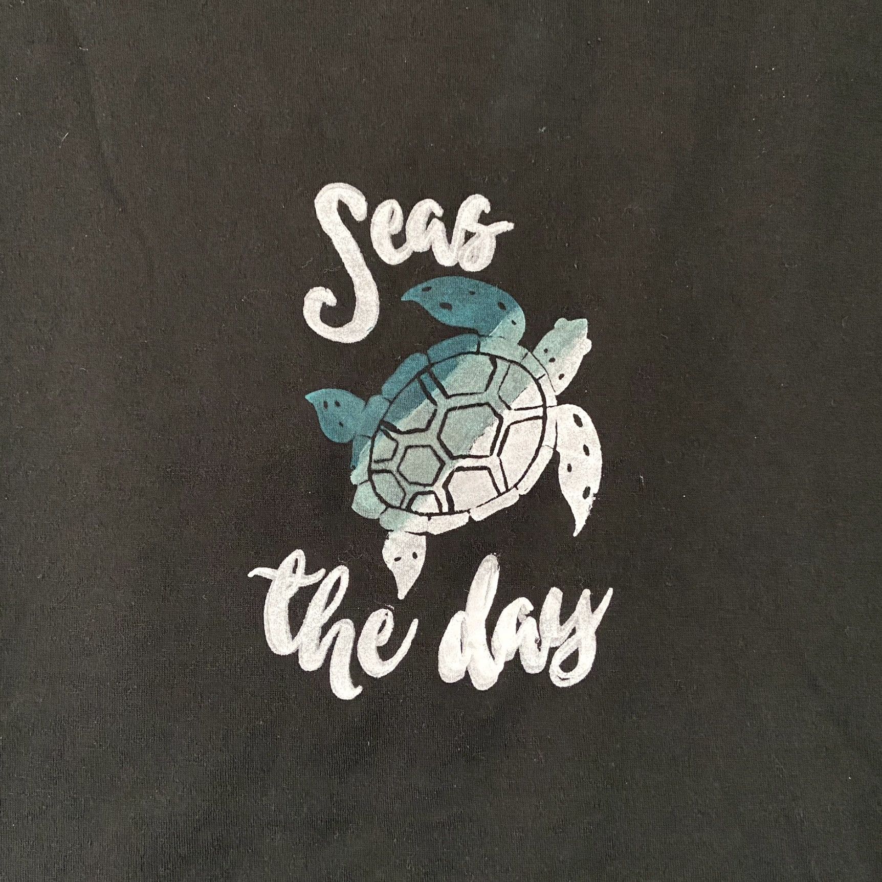 Vintage Time And Tru Seas The Day Turtle Blouse V-Neck Women L Black Size L / US 10 / IT 46 - 6 Thumbnail