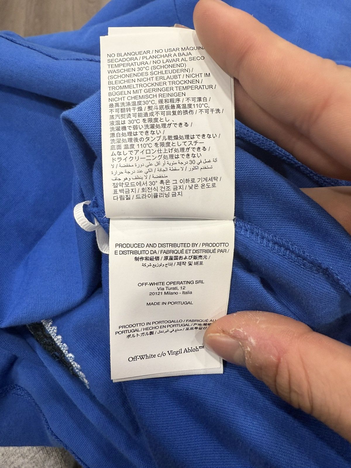 Off-White Off-White Blue Paisley T-Shirt Size US S / EU 44-46 / 1 - 7 Thumbnail