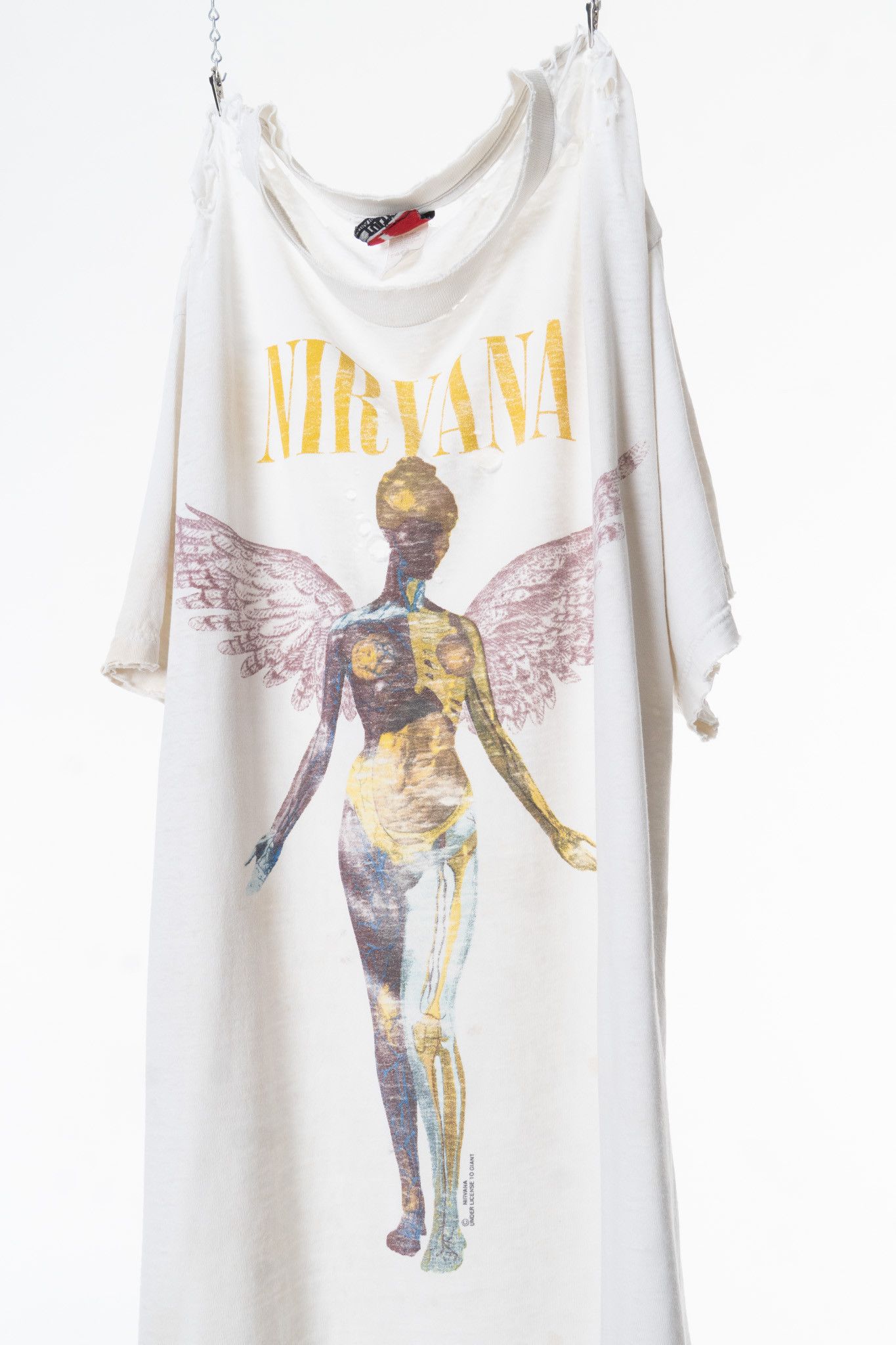 Vintage VINTAGE 1993 NIRVANA ‘IN UTERO’ THRASHED BANDT-SHIRT Size US XL / EU 56 / 4 - 2 Thumbnail