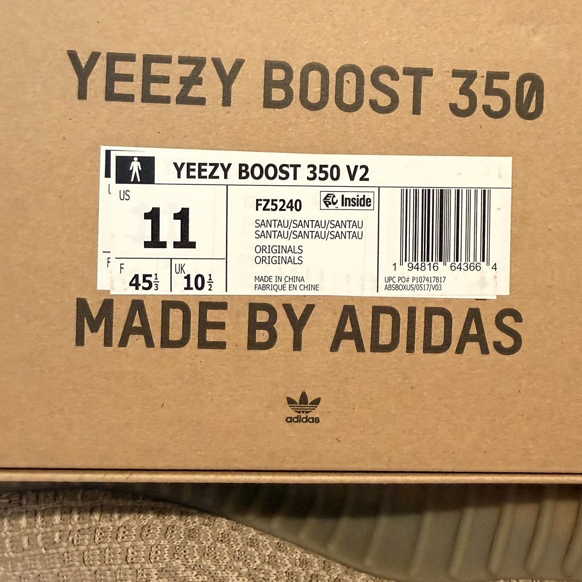 Yeezy Yeezy Boost 350 V2 Sand Taupe #158 New With Box Size 11 Size US 11 / EU 44 - 5 Thumbnail