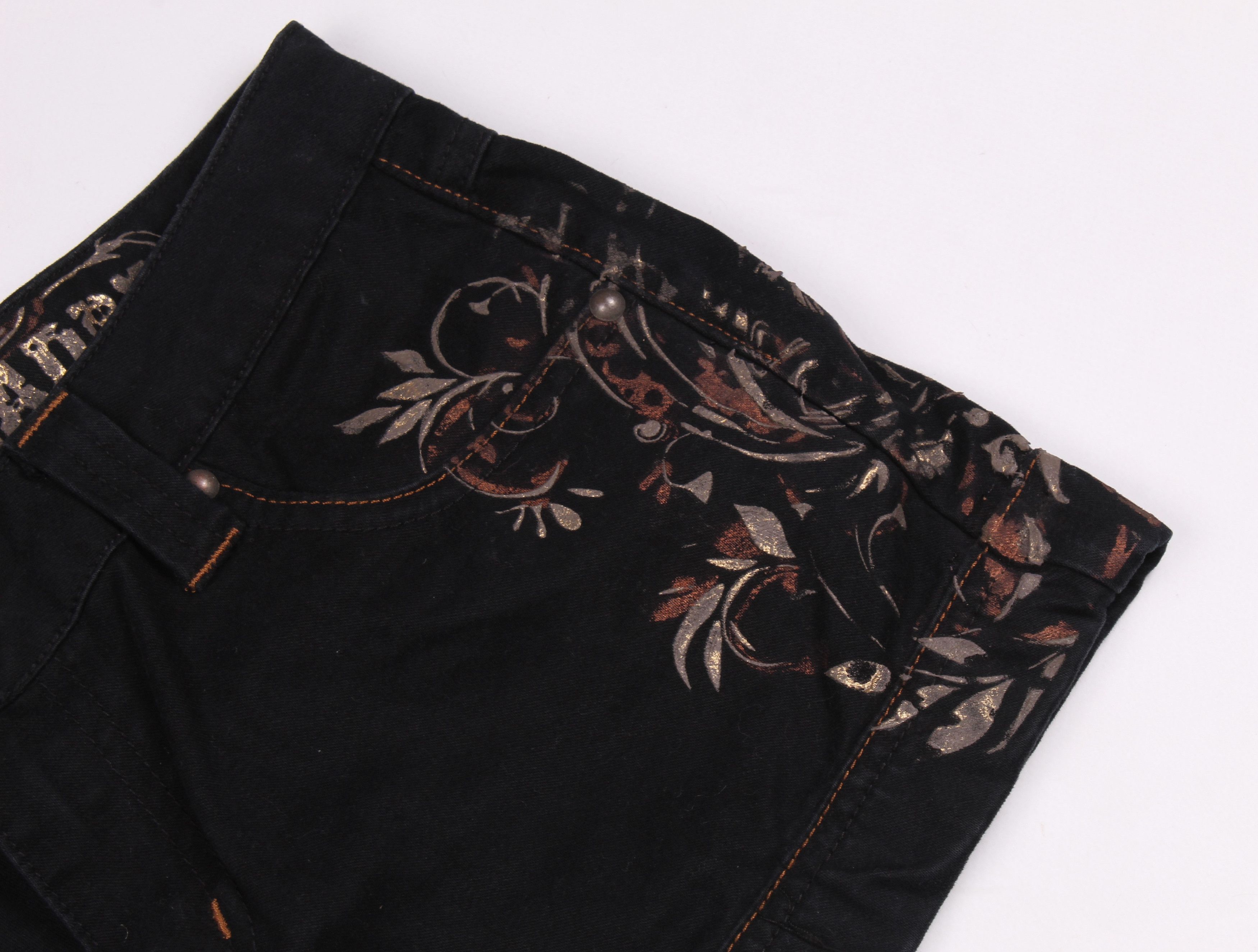 Vintage De Puta Madre Goth Grunge Mini Shorts Size 28" / US 6 / IT 42 - 4 Thumbnail