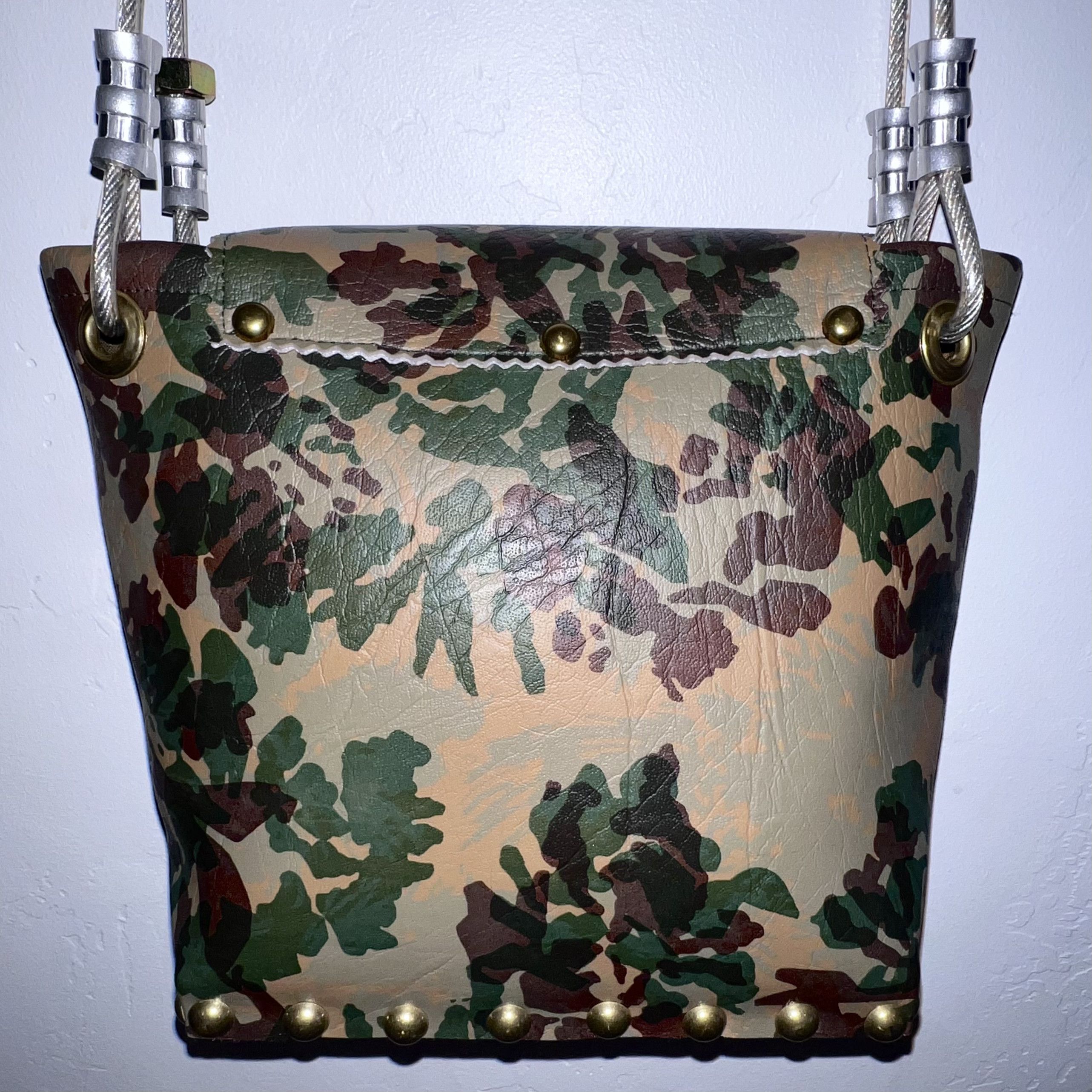 Other RARE Custom TOM BOY TOTES Bag - Floral Camo, Rivets, Charms Size ONE SIZE - 2 Thumbnail