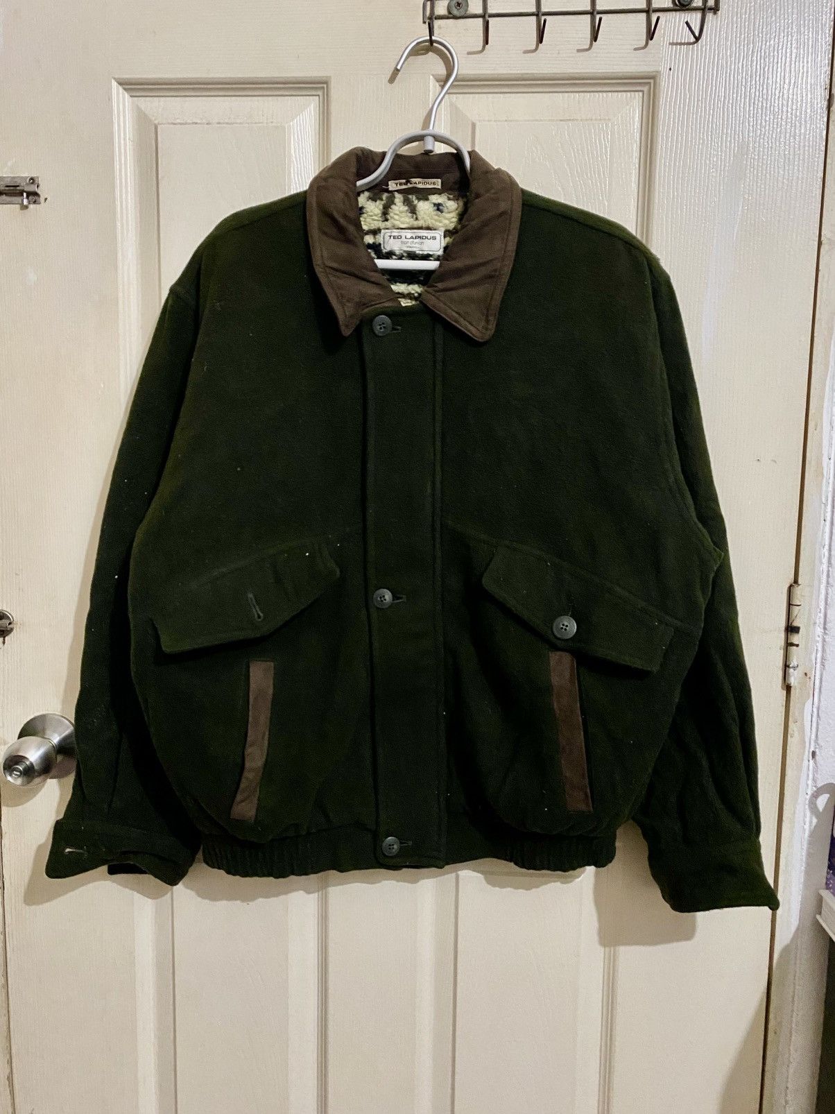 TED LAPIDUS Vintage Ted Lapidus Paris Wool Fleece-Lined – Forest Green Size US L / EU 52-54 / 3 - 3 Thumbnail