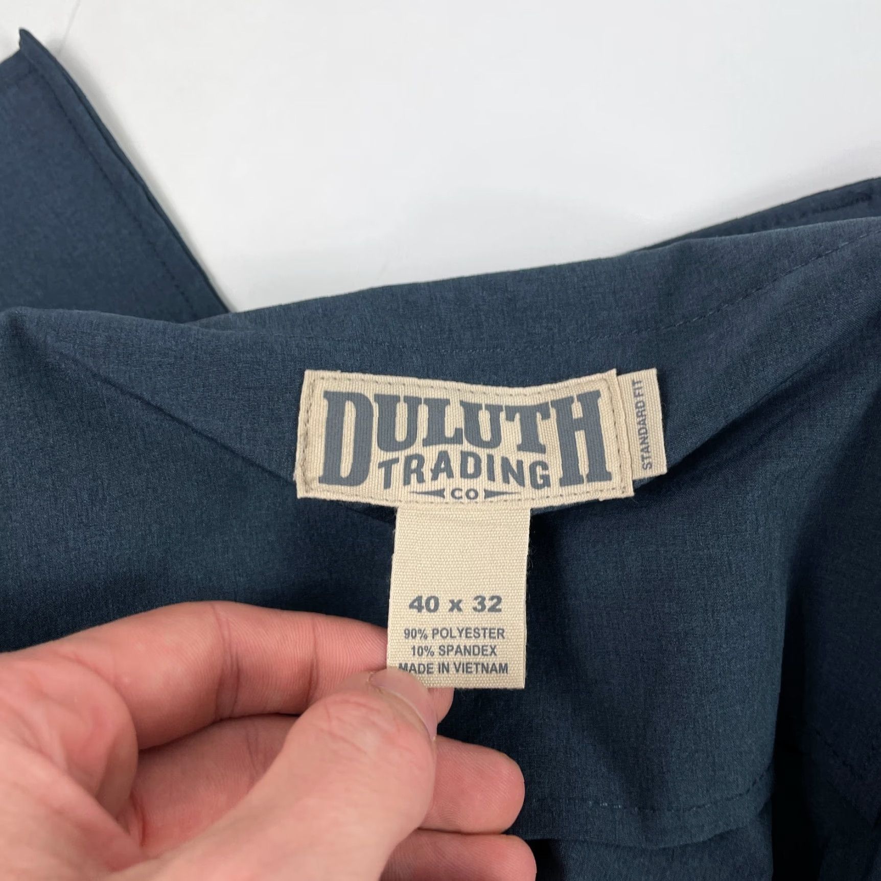Vintage Duluth Mens Pants 40 x 32 Blue Chino Stretch Straight Leg Casual Workwear Outdoor Regular Adult Mens Size US 40 / EU 56 - 6 Thumbnail