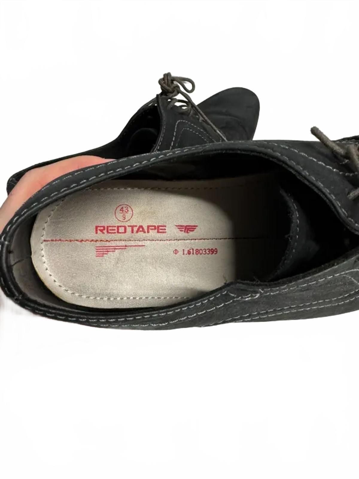 Designer Stylish Black Lace-Up Shoes by Red Tape Size US 10 / EU 43 - 4 Thumbnail