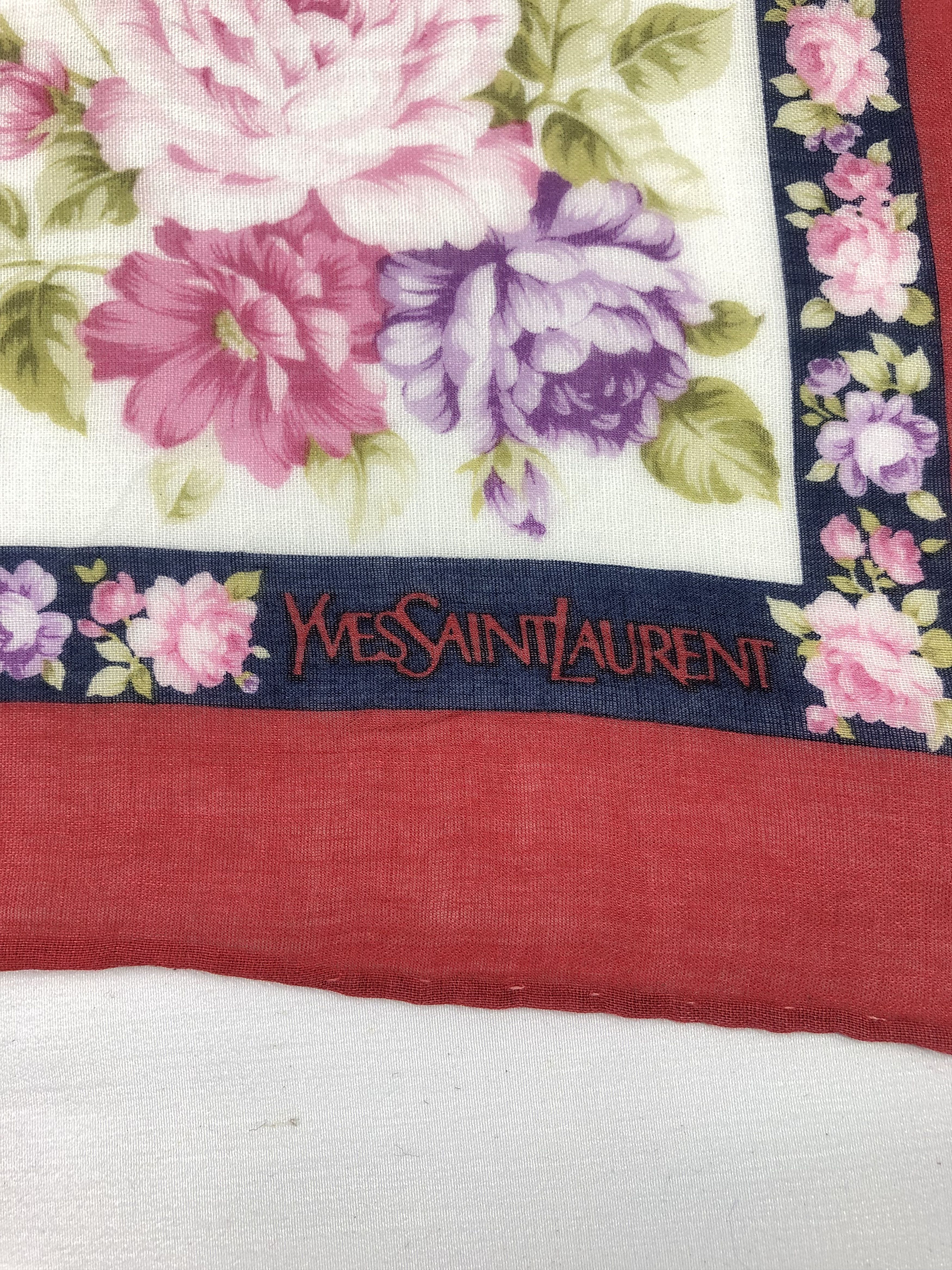 Yves Saint Laurent Yves Saint Laurent Handkerchief / Bandana / Neckerchief Size ONE SIZE - 5 Thumbnail