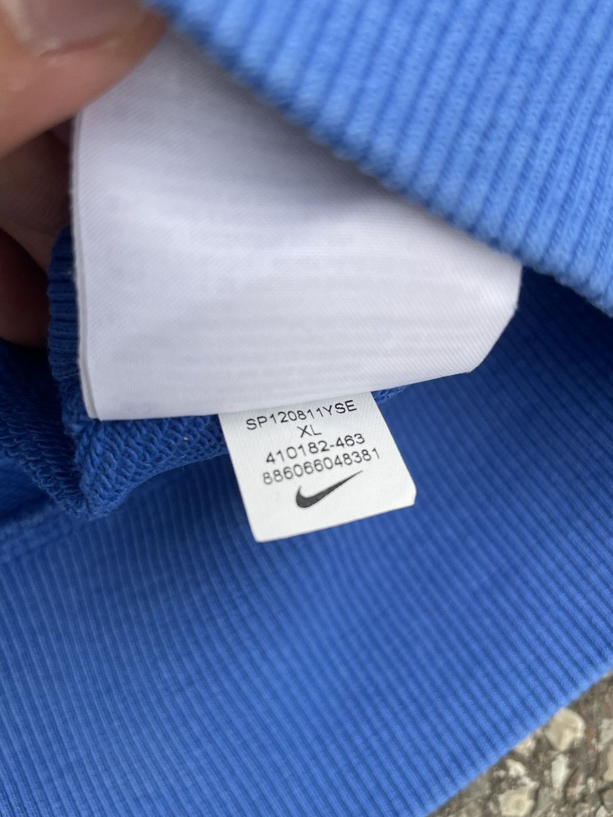 Nike × Vintage Hoodie Nike Vintage Athletic Blue Swoosh Size US XL / EU 56 / 4 - 8 Thumbnail