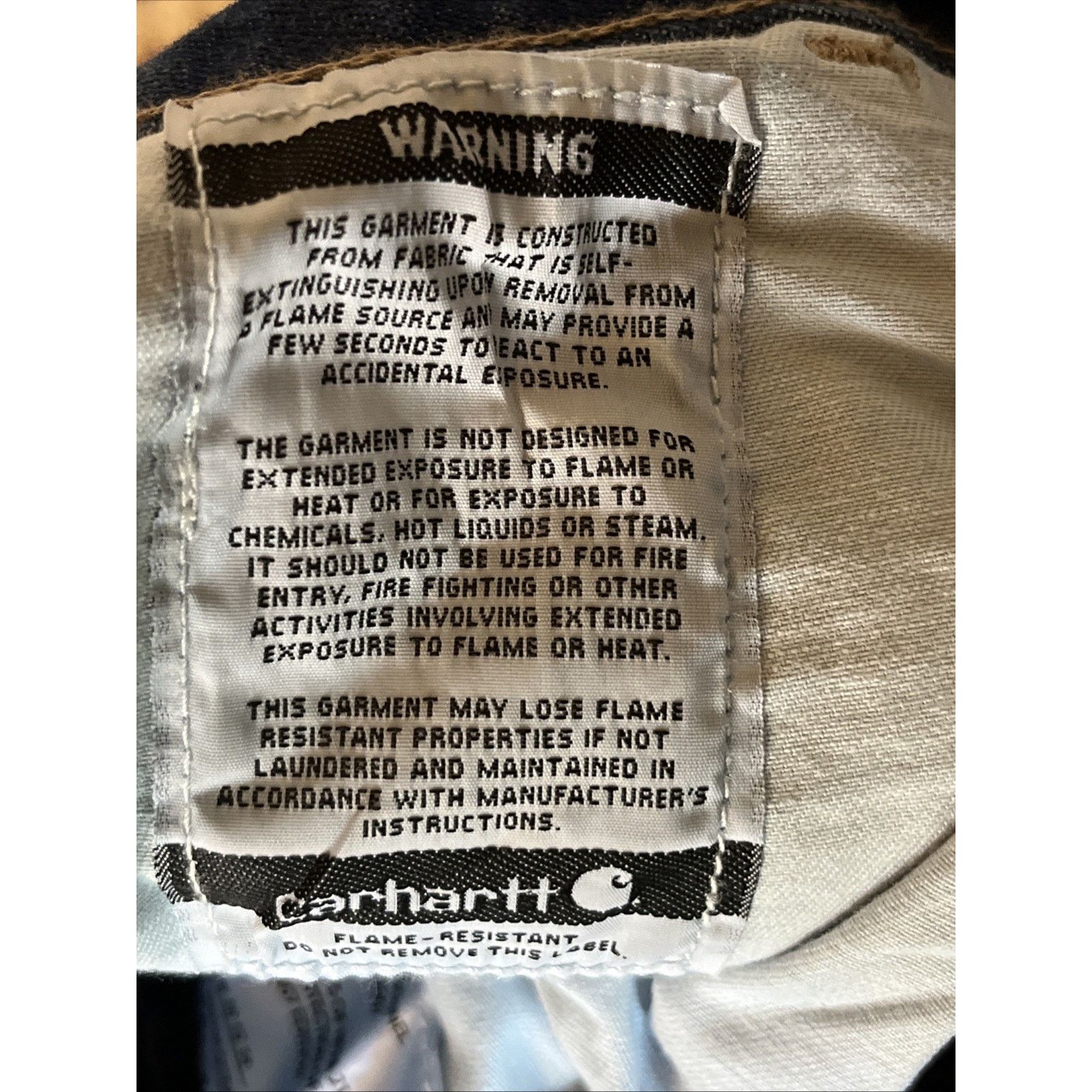 Carhartt Carhartt Flame Resist Jeans Men’s 38x32 Denim Blue Dark Wash Size US 38 / EU 54 - 10 Thumbnail