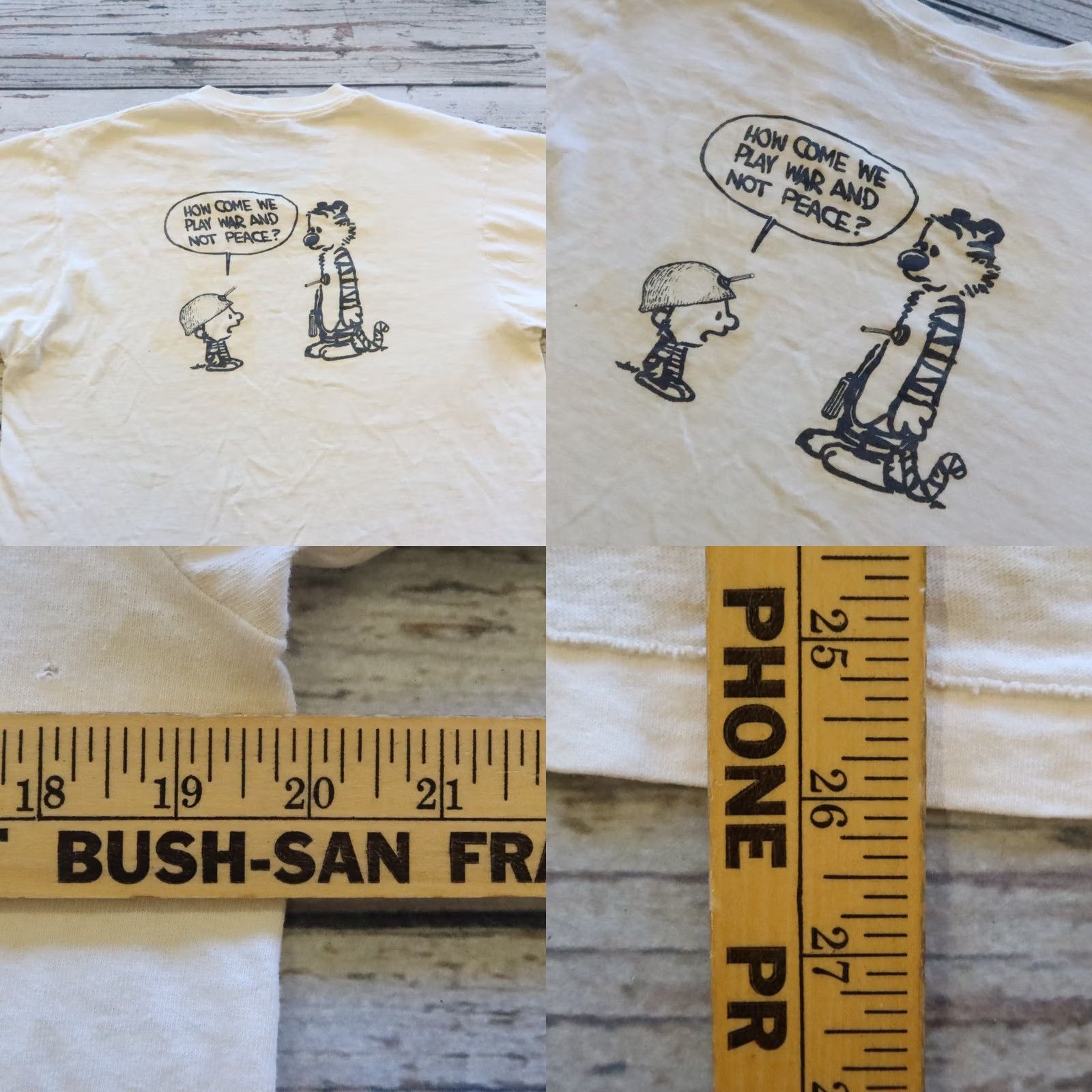 Fruit Of The Loom VINTAGE UC Berkeley Model United Nations Calvin and Hobbes Tshirt Tee Shirt Shirt Mens L White Calvin and Hobbes Tshirt Tee Shirt MUN Berkeley 90s Size US L / EU 52-54 / 3 - 8 Thumbnail