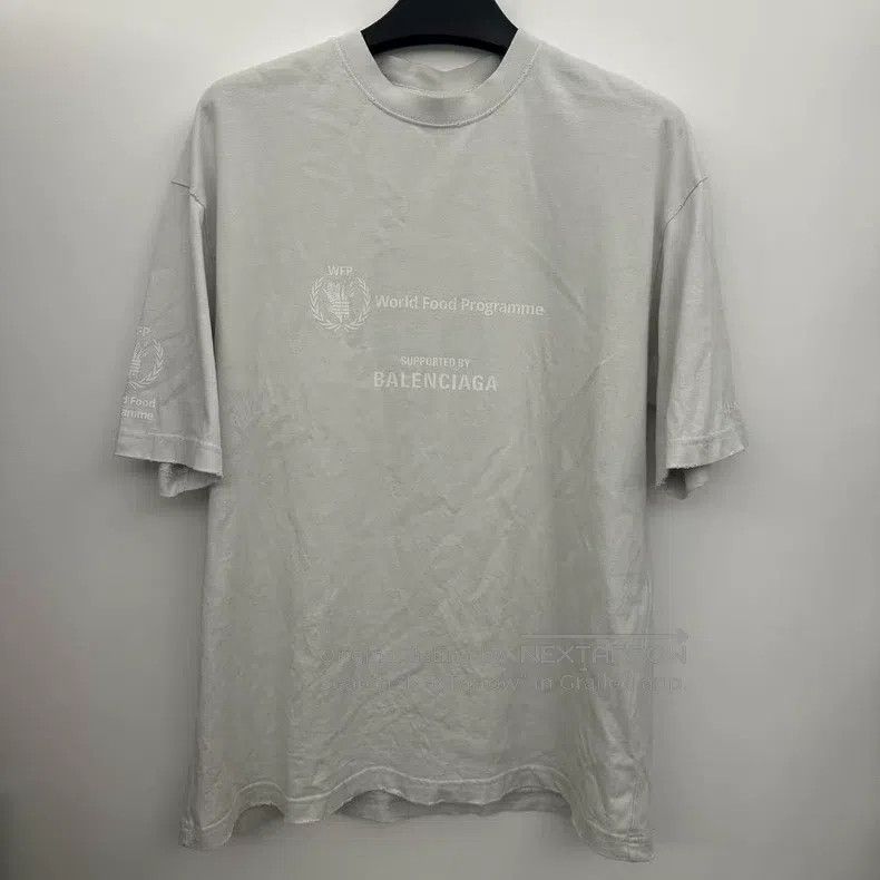 Balenciaga Balenciaga White Food Aid T-Shirt Size US M / EU 48-50 / 2 - 1 Thumbnail