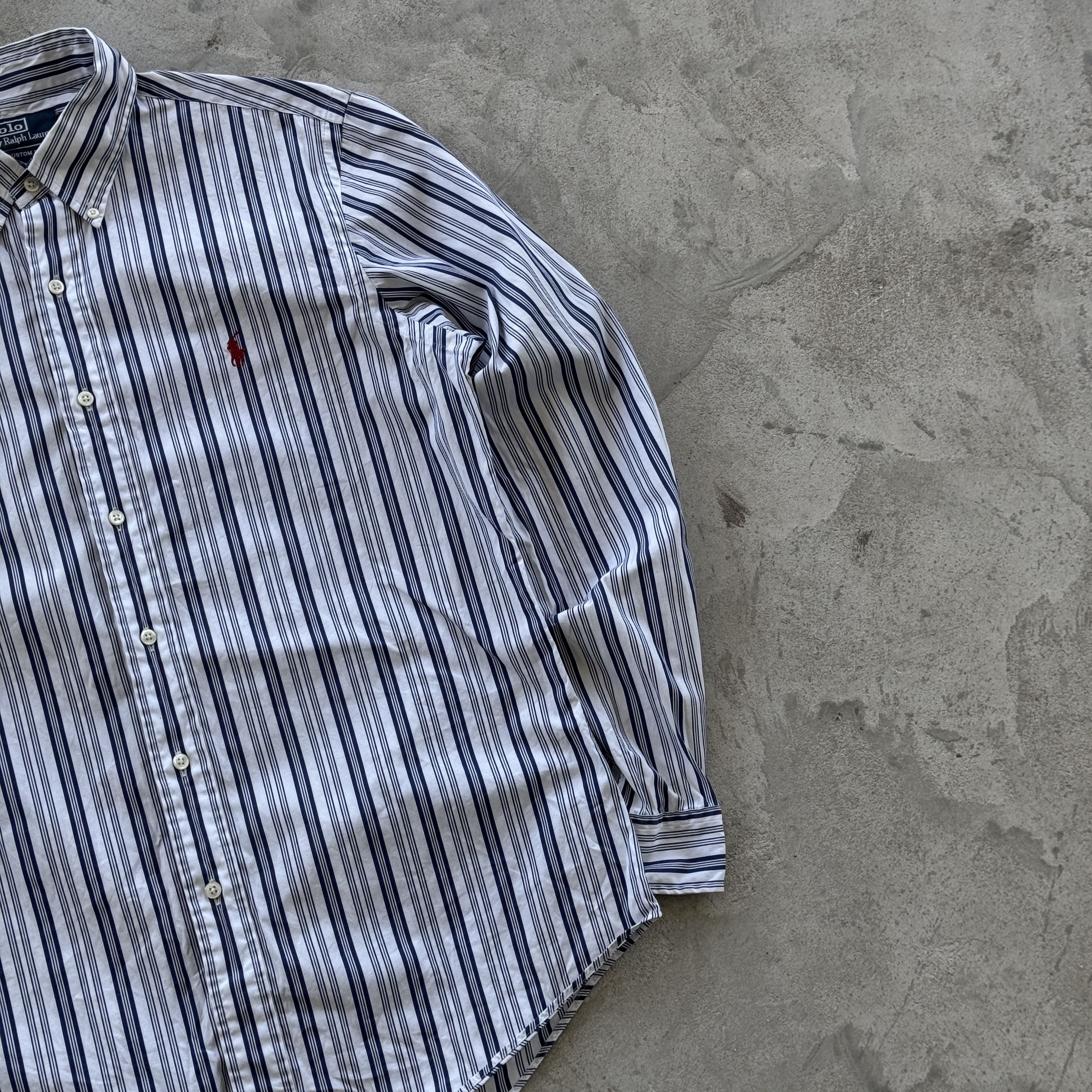 Polo Ralph Lauren Polo Ralph Lauren Vertical Striped Shirt Custom Fit L 16 40 Size US L / EU 52-54 / 3 - 2 Thumbnail