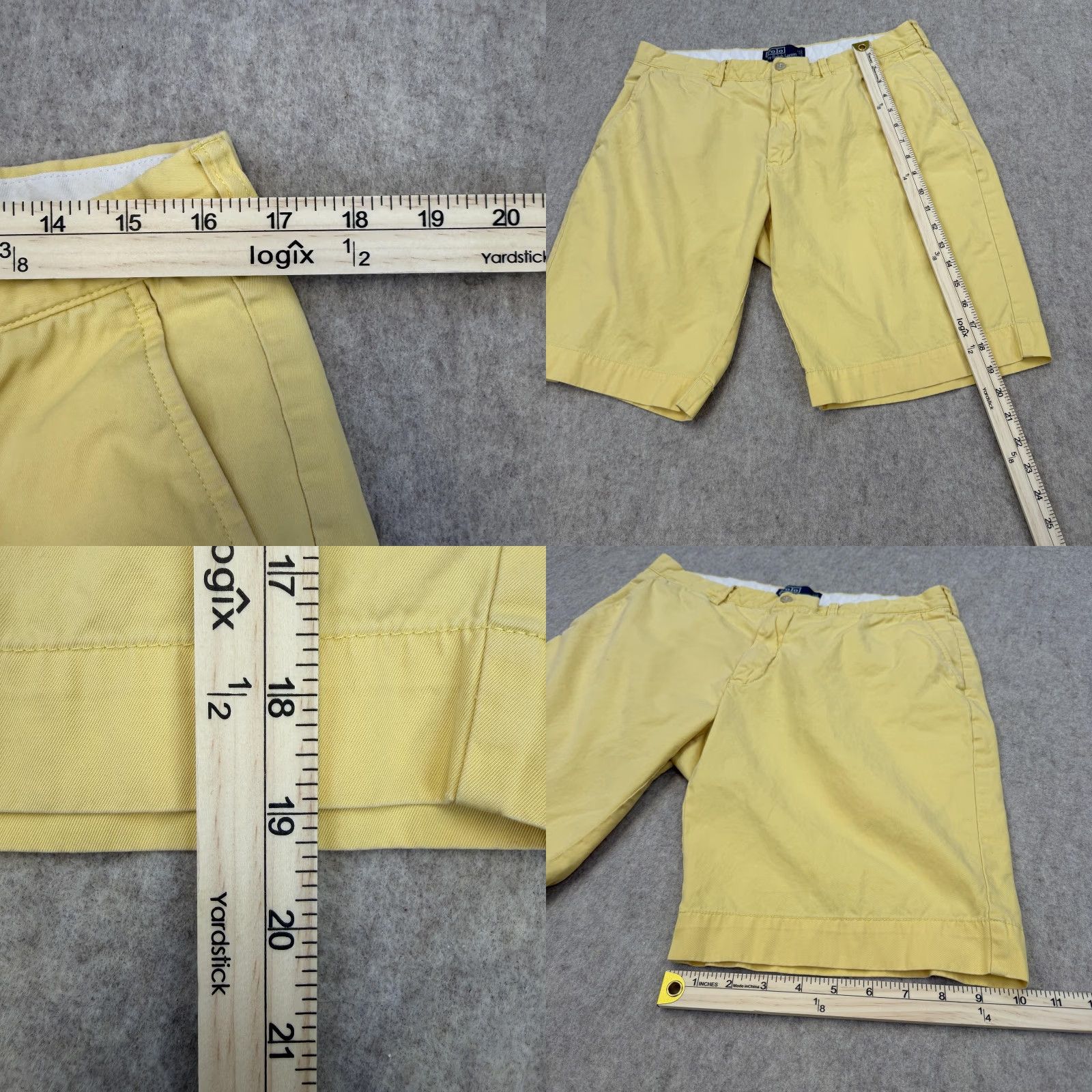 Polo Ralph Lauren Polo Ralph Lauren Shorts Mens 35 Yellow Chino Flat Front Casual Size US S / EU 44-46 / 1 - 8 Thumbnail