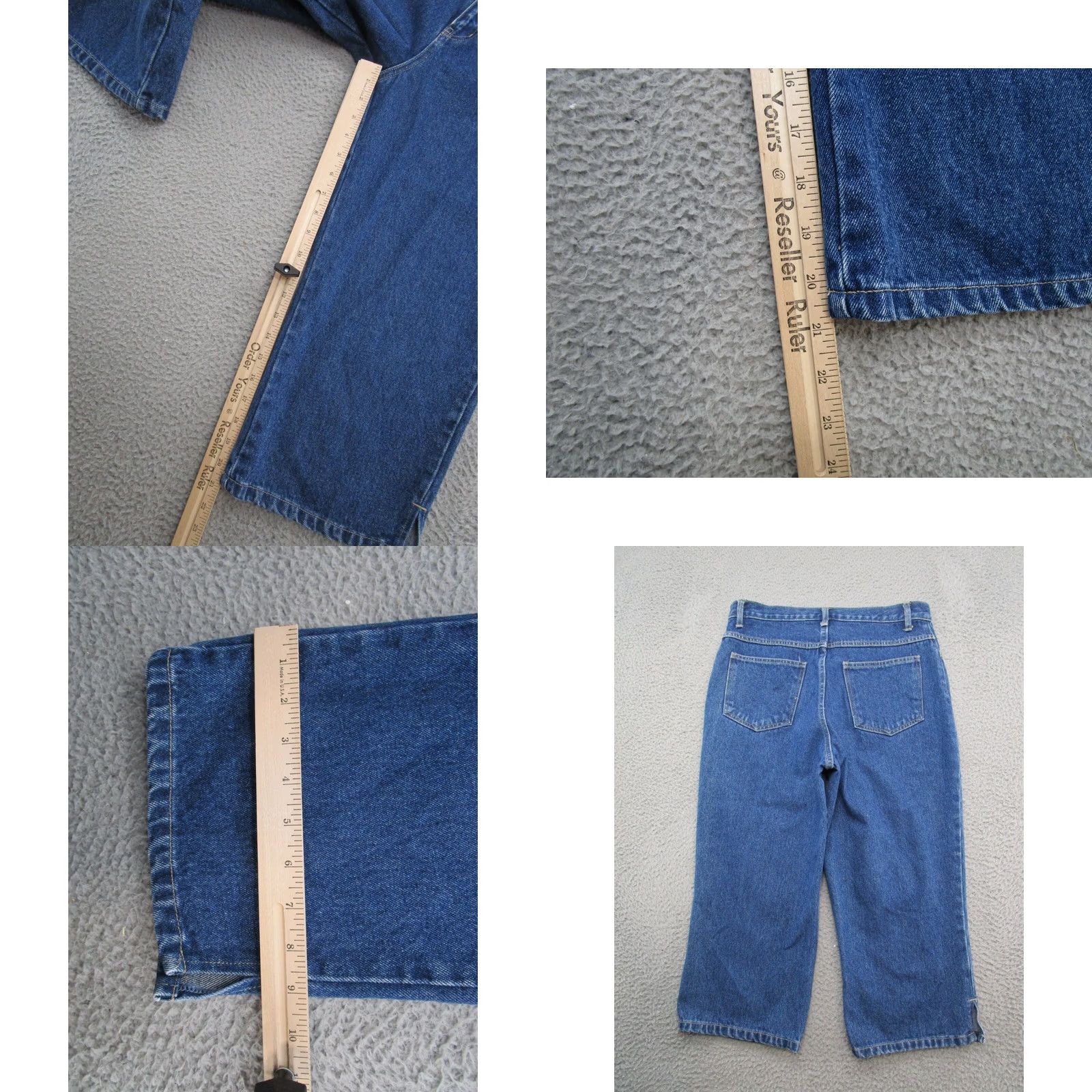 Vintage Vintage STO 90s Y2K Blue Denim Capri Jeans Women’s Size 10P Petite 100% Cotton STO Jeans Capri Women’s 90s Size 32" / US 10 / IT 46 - 8 Thumbnail
