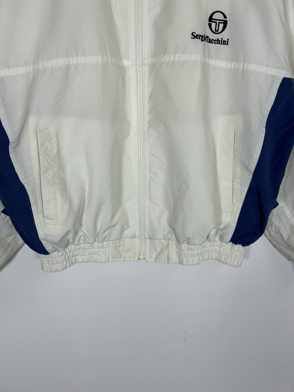 Sergio Tacchini Vintage Sergio Tacchini Track Jacket – Logo Tape Windbreaker Size US L / EU 52-54 / 3 - 5 Thumbnail